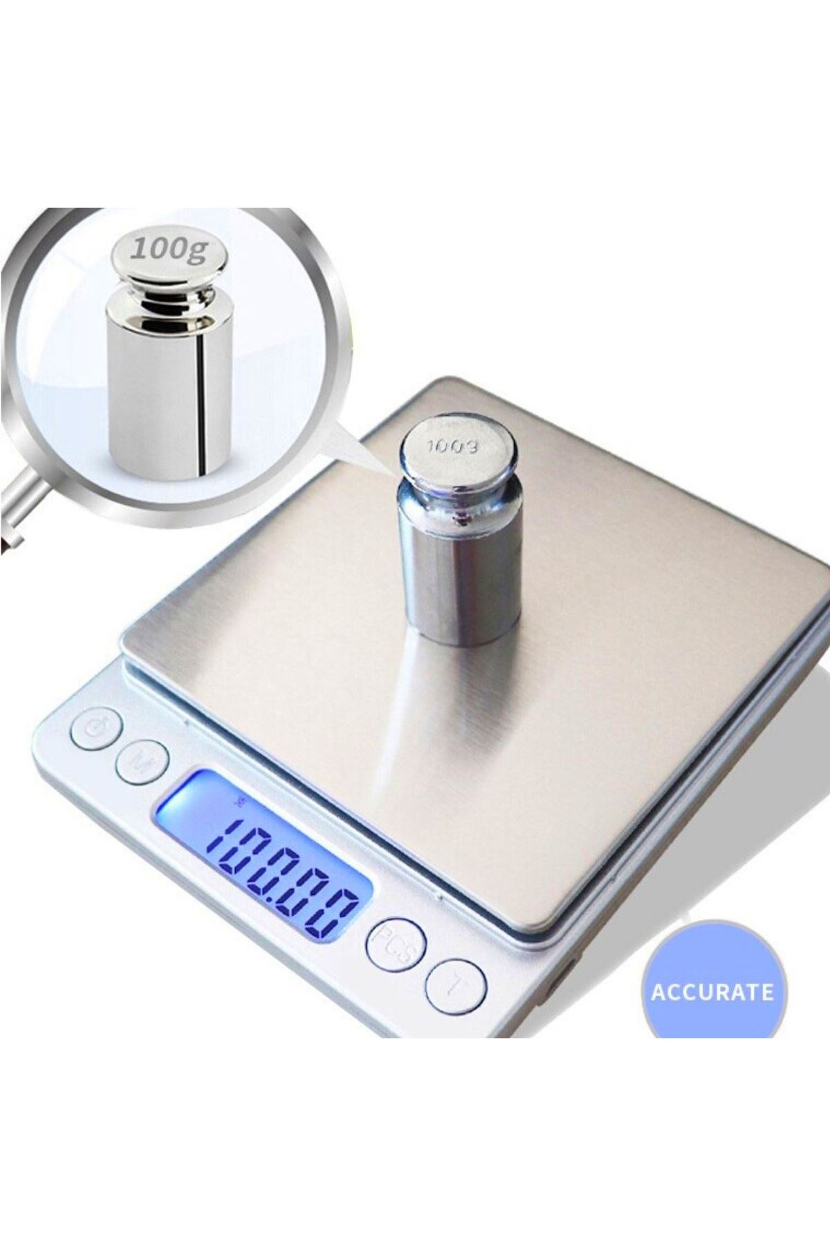 TBL Dekor® Elektronik 3 kg Kapasiteli Dijital Hassas Kantar Mutfak Tartısı Terazi