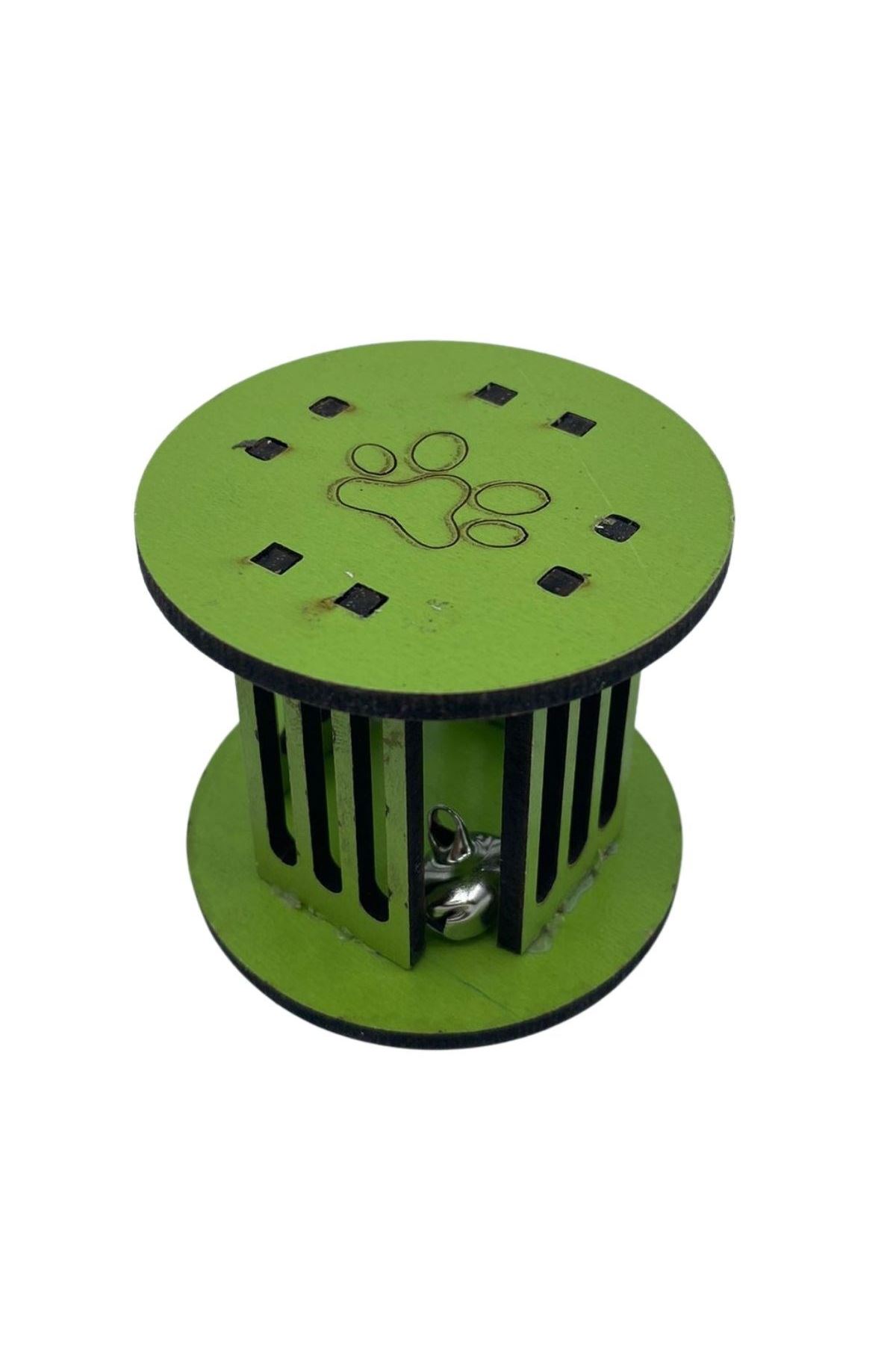 TBL Dekor®  Mini Silindir Eğlenceli Renkli Sağlam Küçük Pati İzi Şekilli Kedi Oyuncağı