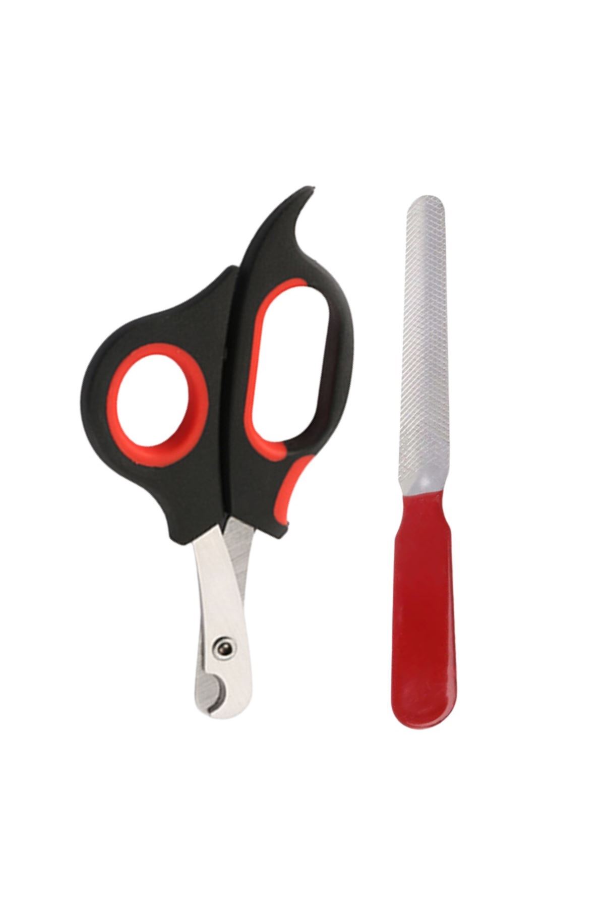 TBL Dekor® Evcil Hayvan Tırnak Makası Ve Törpü Seti Manikür Pedikür Pati Bakım Aleti Kaymaz Sap