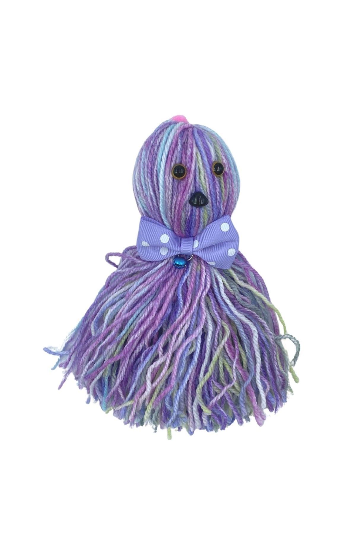 TBL Dekor® Ahtapot Şekilli Zilli Ve İpli Rengarenk Püsküllü Sevimli KediOyuncağı