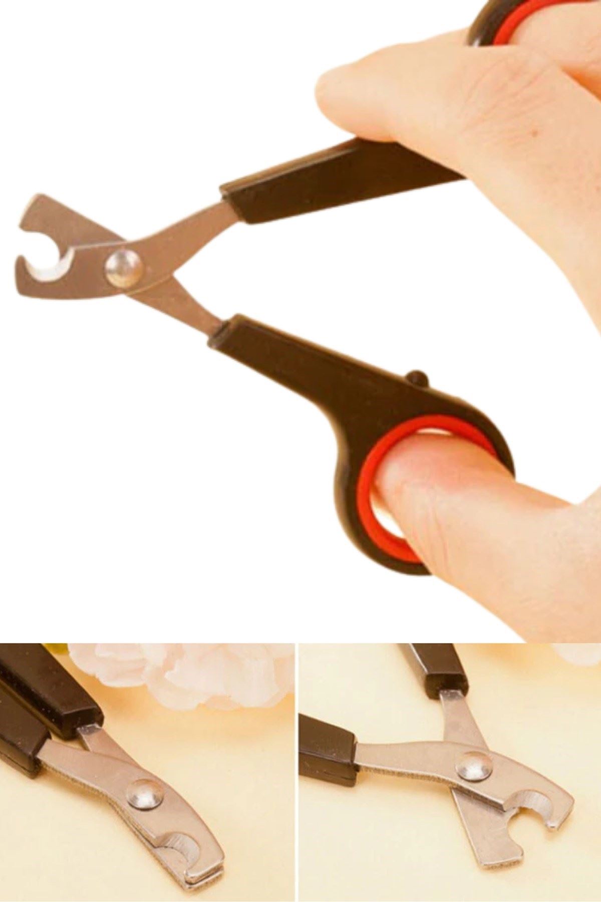 TBL Dekor® Evcil Hayvan Tırnak Makası Ve Törpü Seti Manikür Pedikür Pati Bakım Aleti Kaymaz Sap