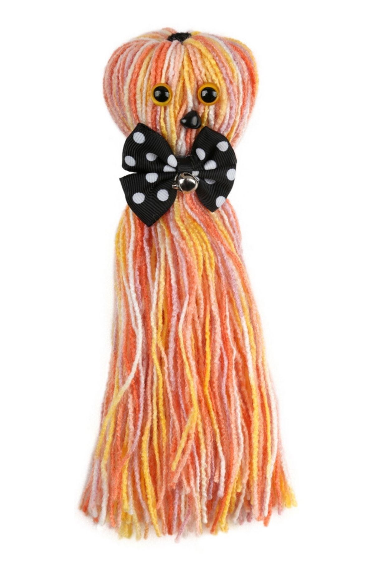 TBL Dekor® Ahtapot Şekilli Zilli Ve İpli Rengarenk Püsküllü Sevimli KediOyuncağı