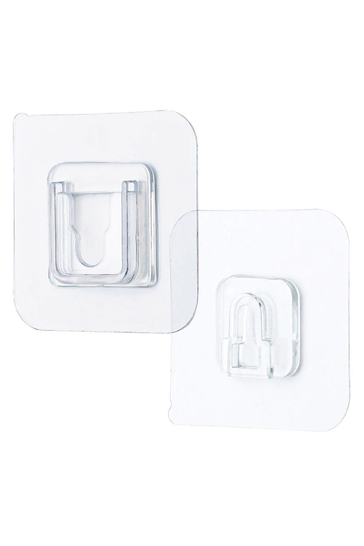 TBL Dekor® Eşya Sabitleme Askısı 10 Çift Şeffaf Çift Taraflı Yapışkanlı Geçmeli Klips