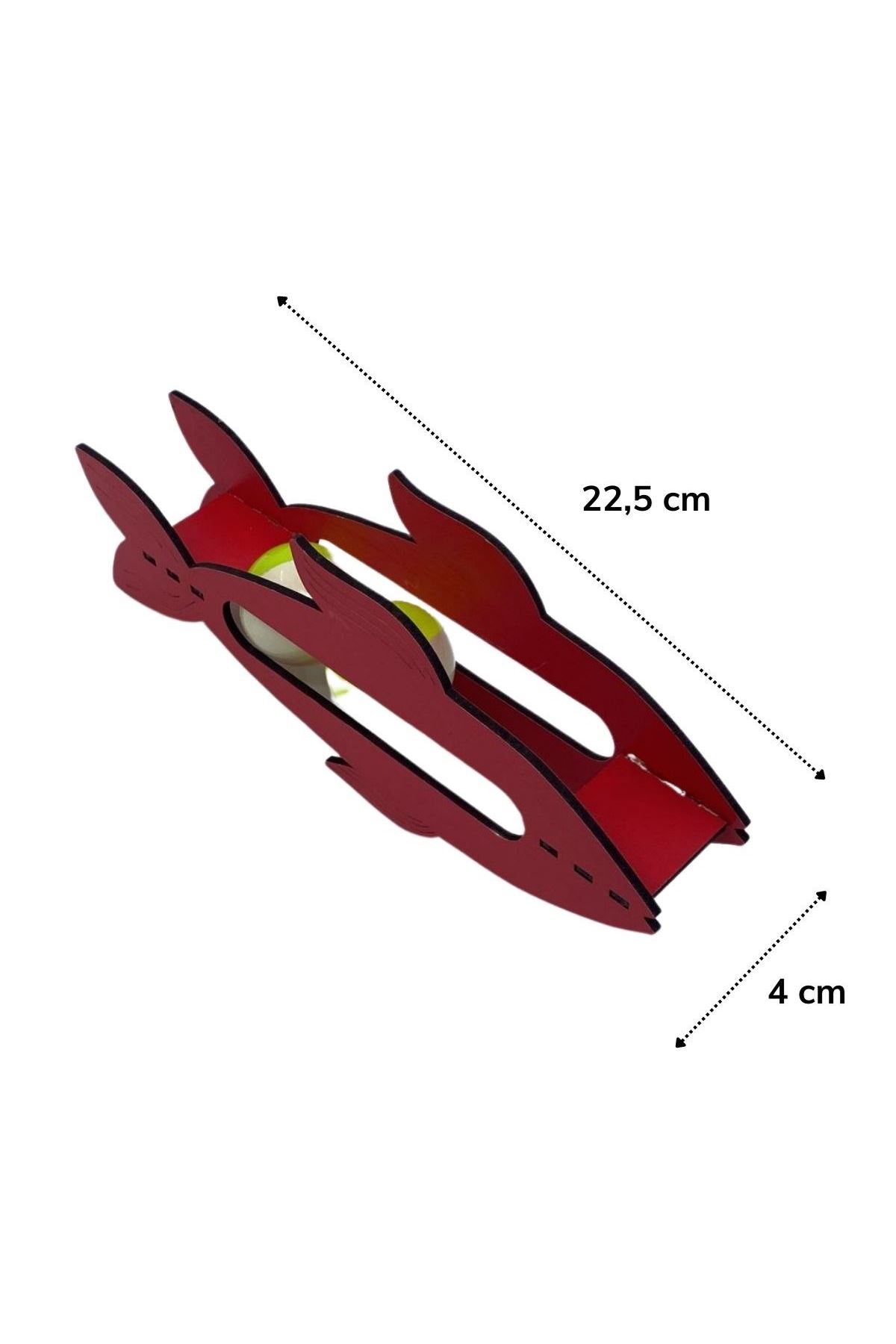 TBL Dekor®  Kediler İçin Ahşap 2 Toplu Eğimli  Sevimli Balık Şeklinde Eğitim Amaçlı Oyuncak