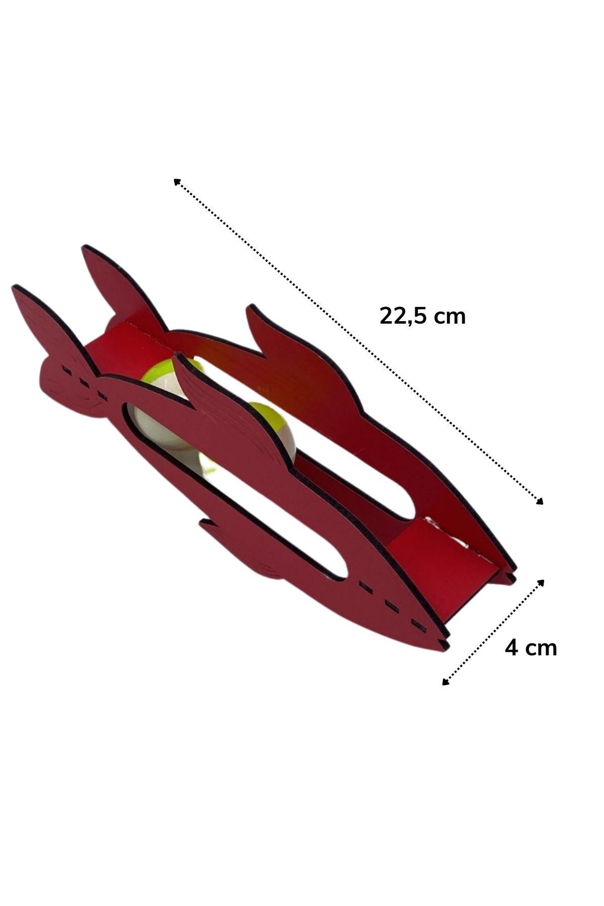 TBL Dekor®  Kediler İçin Ahşap 2 Toplu Eğimli  Sevimli Balık Şeklinde Eğitim Amaçlı Oyuncak