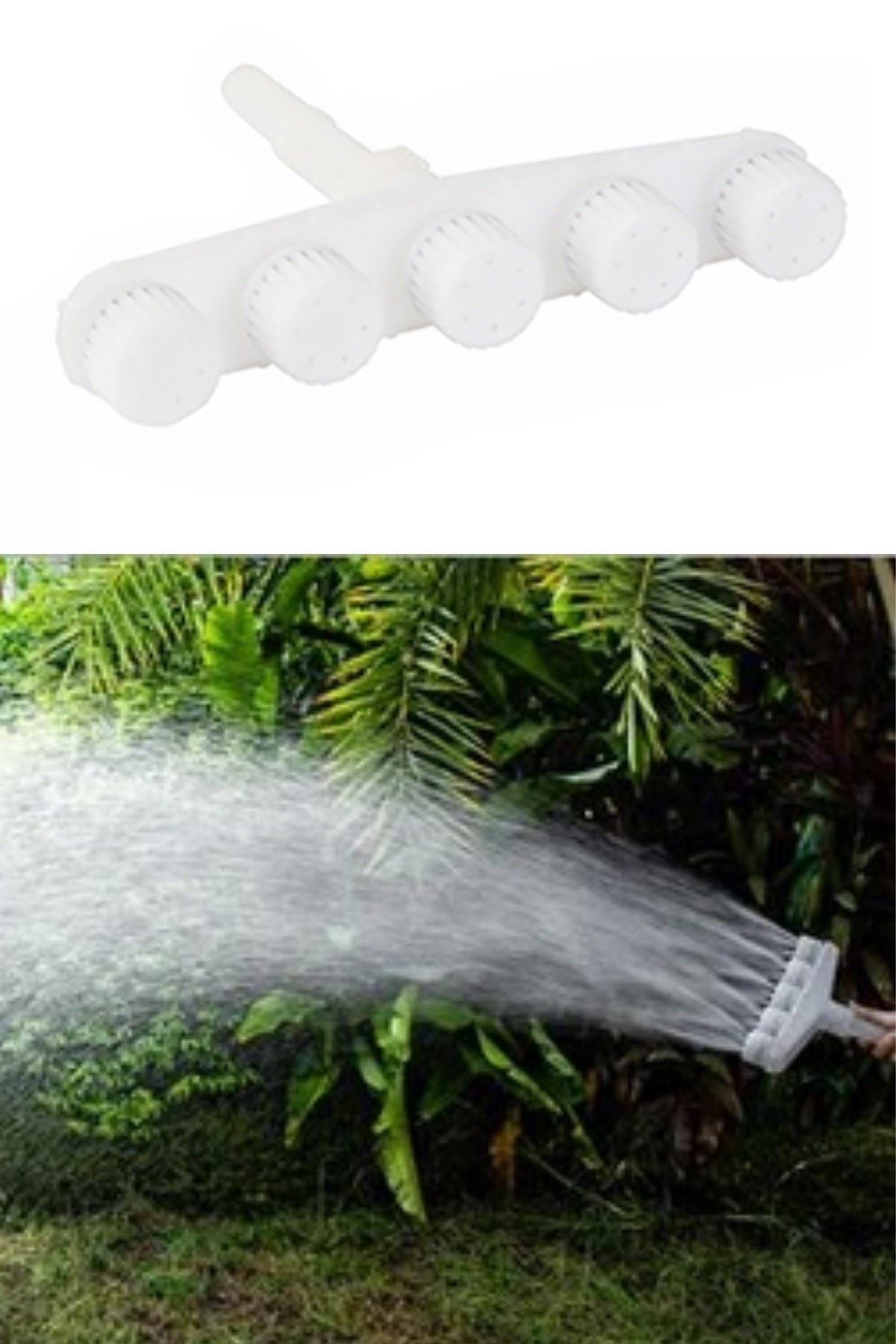 TBL Dekor® 5 Kafalı Peyzaj Bahçe Tarla Çim Sulama Başlığı Yüksek Basınçlı Su Püskürtücü Hortum Aparatı