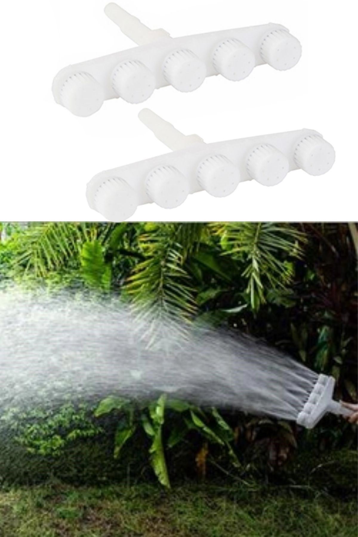 TBL Dekor® 5 Kafalı Peyzaj Bahçe Tarla Çim Sulama Başlığı Yüksek Basınçlı Su Püskürtücü Hortum Aparatı