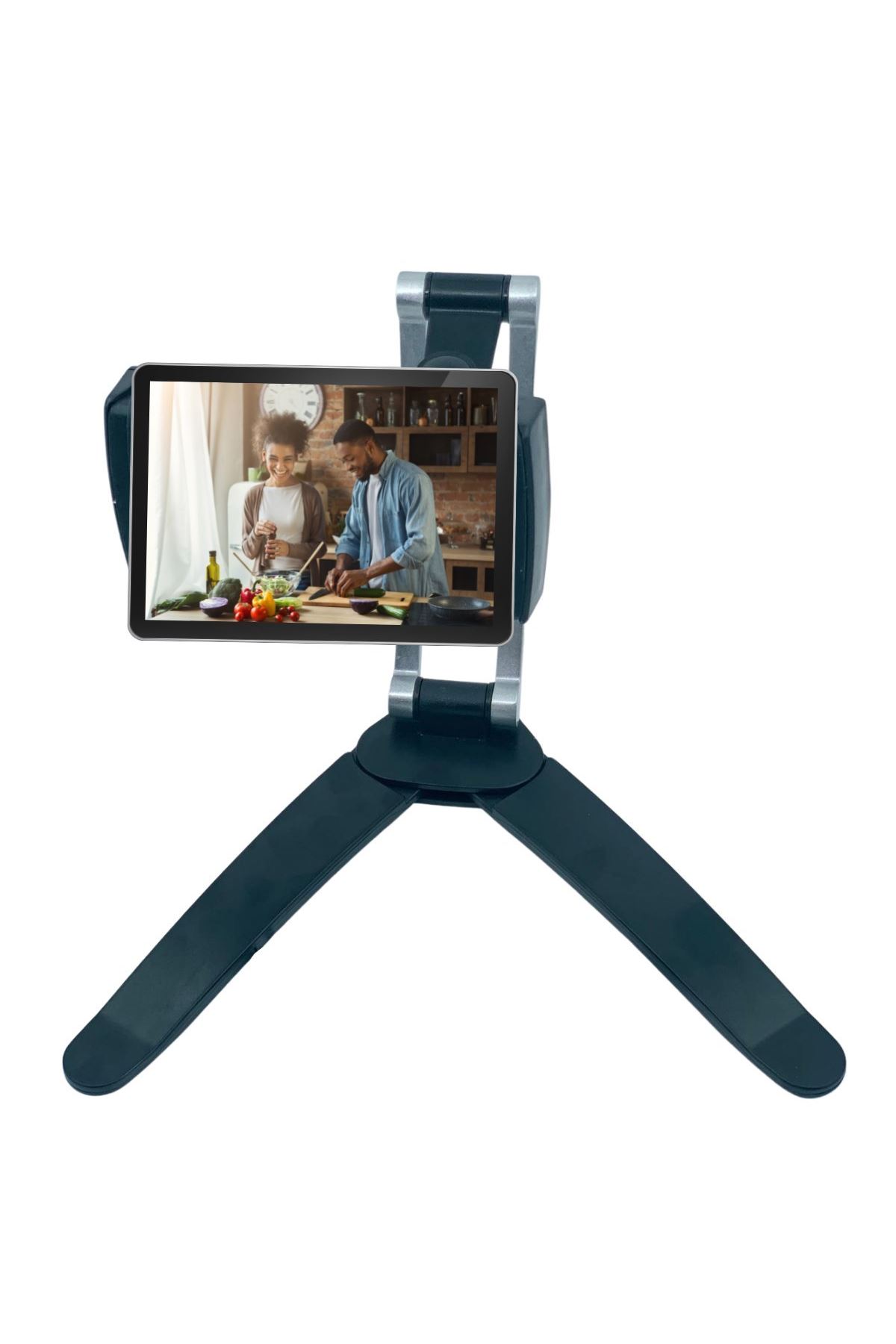 TBL Dekor® 360 Derece Dönebilen Mutfak Masaüstü Telefon Tablet Tutucu Ayarlanabilir Esnek Ayaklı Metal