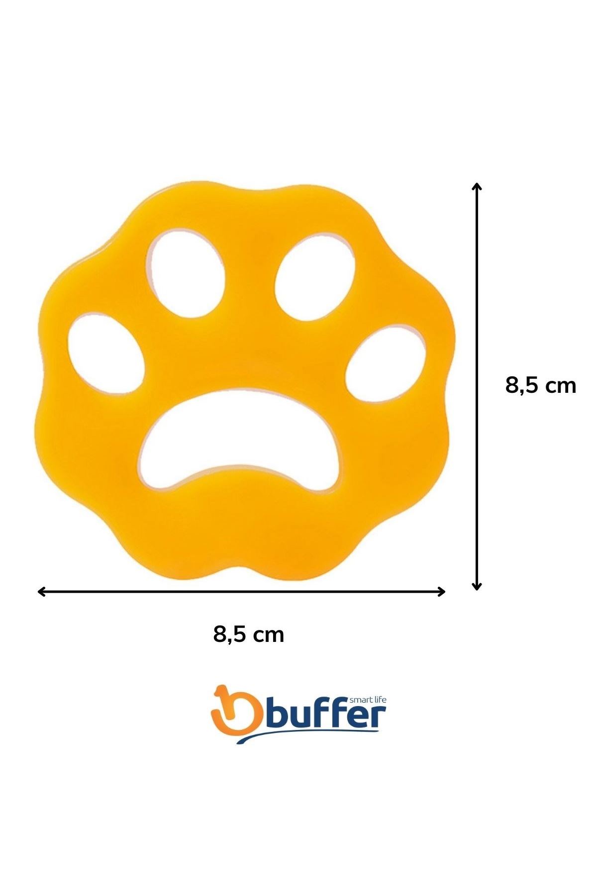 TBL Dekor® 2 Adet Evcil Hayvanlar ve Çamaşır Makinesi İçin Pati Şekilli Renkli Tüy Temizleme Aparatı