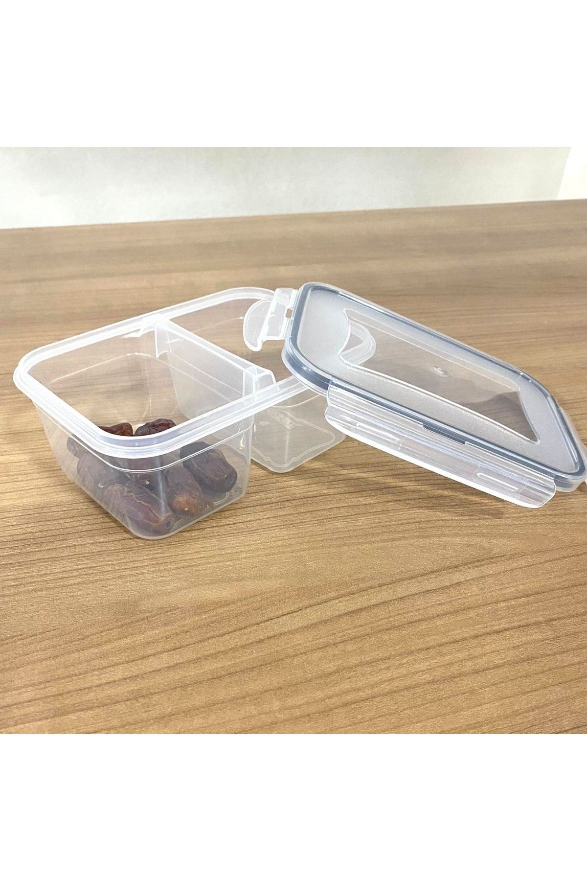 TBL Dekor® 2 Bölmeli 0,45+0,45 Litre Kilitli Kapaklı Erzak Saklama Kabı LC-524