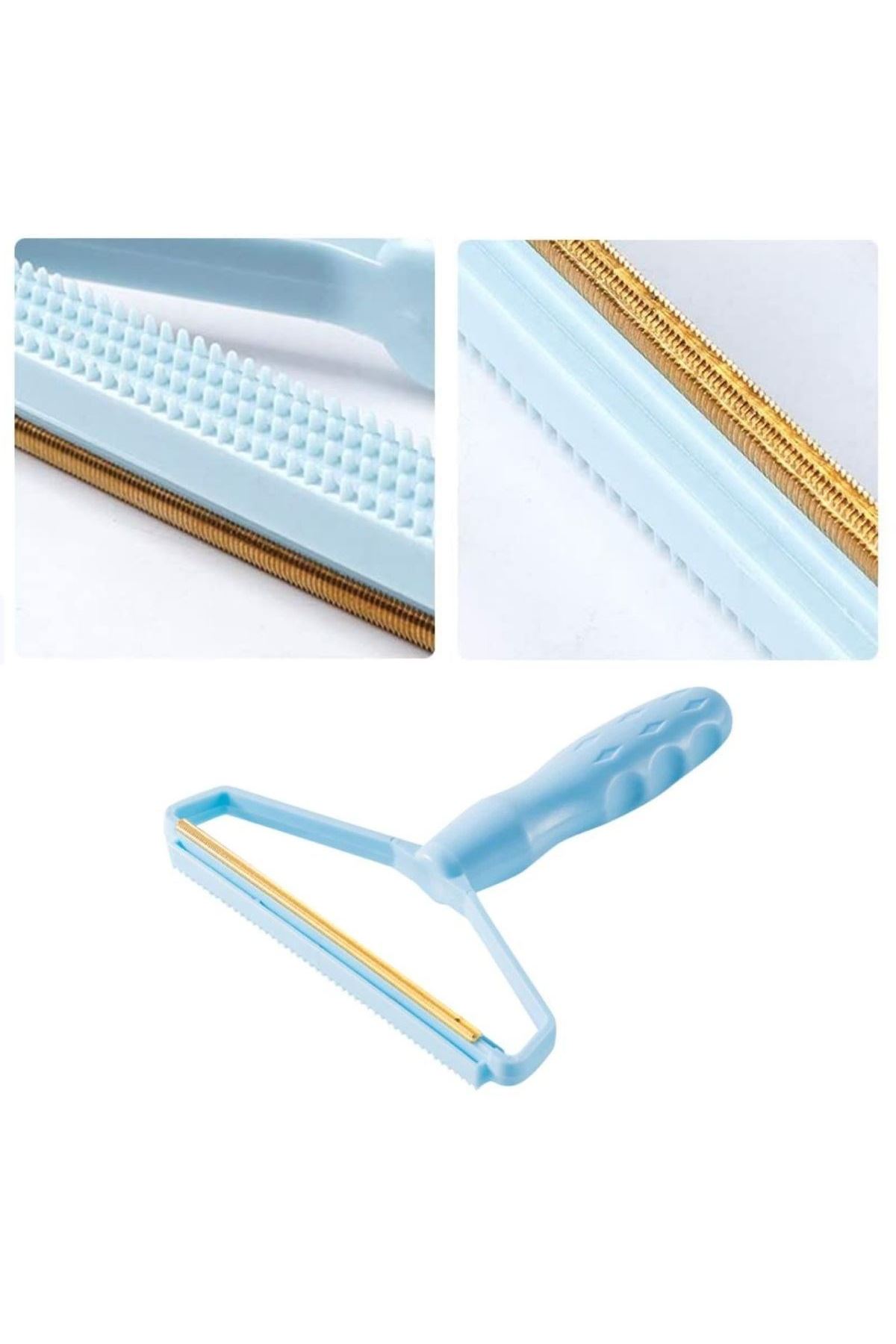 TBL Dekor® Çift Taraflı Elbise Kazak Plastik Kumaş Tüy Alma ve Tiftik Temizleyici Toplayıcı Taşınabilir