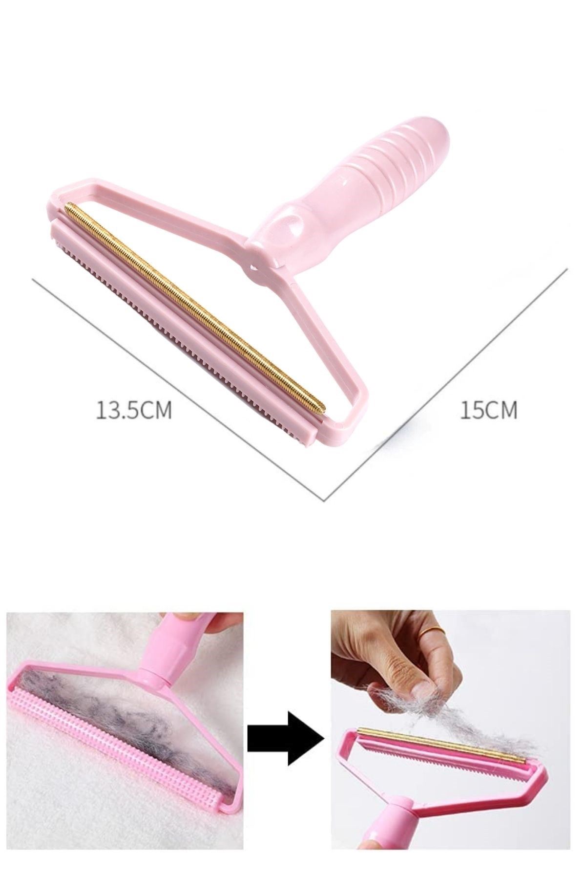 TBL Dekor® Çift Taraflı Elbise Kazak Plastik Kumaş Tüy Alma ve Tiftik Temizleyici Toplayıcı Taşınabilir