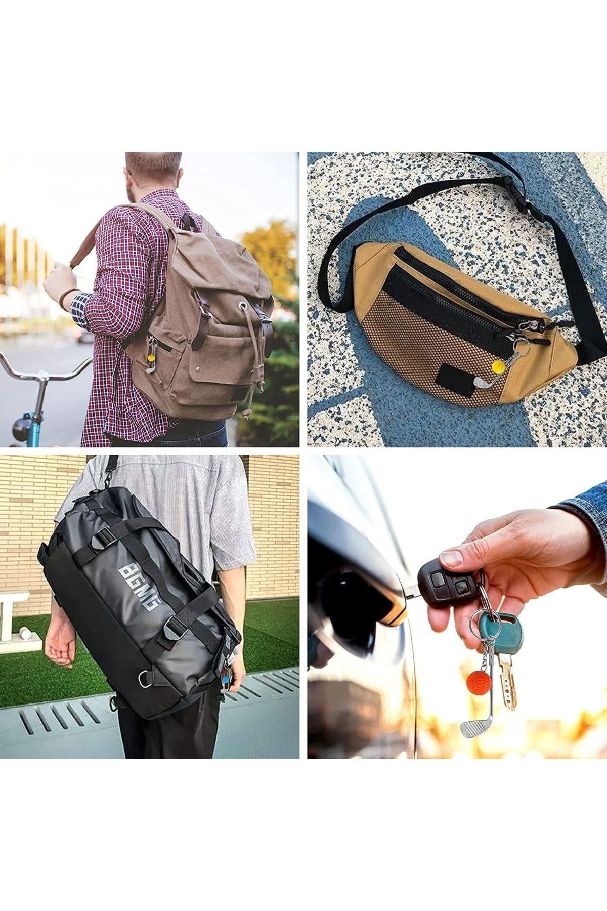 TBL Dekor® Gerçekçi Golf Tasarımlı Şık Anahtarlık Kolye Çanta Süsü Golf Keychain
