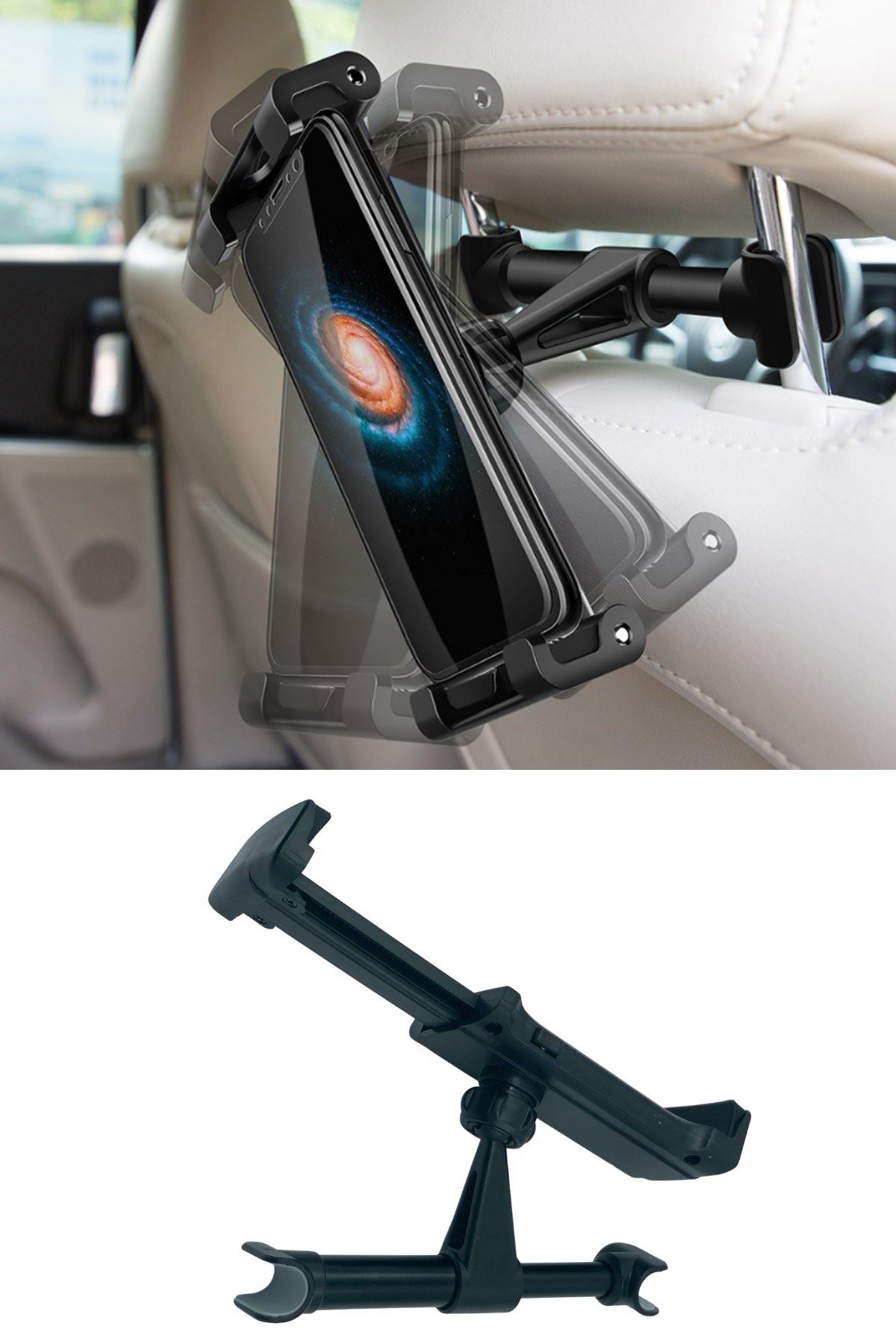 TBL Dekor® Oto Koltuk Arkası Telefon Tablet Tutucu Ayarlanabilir 360 Derece Dönebilen Pratik Stand