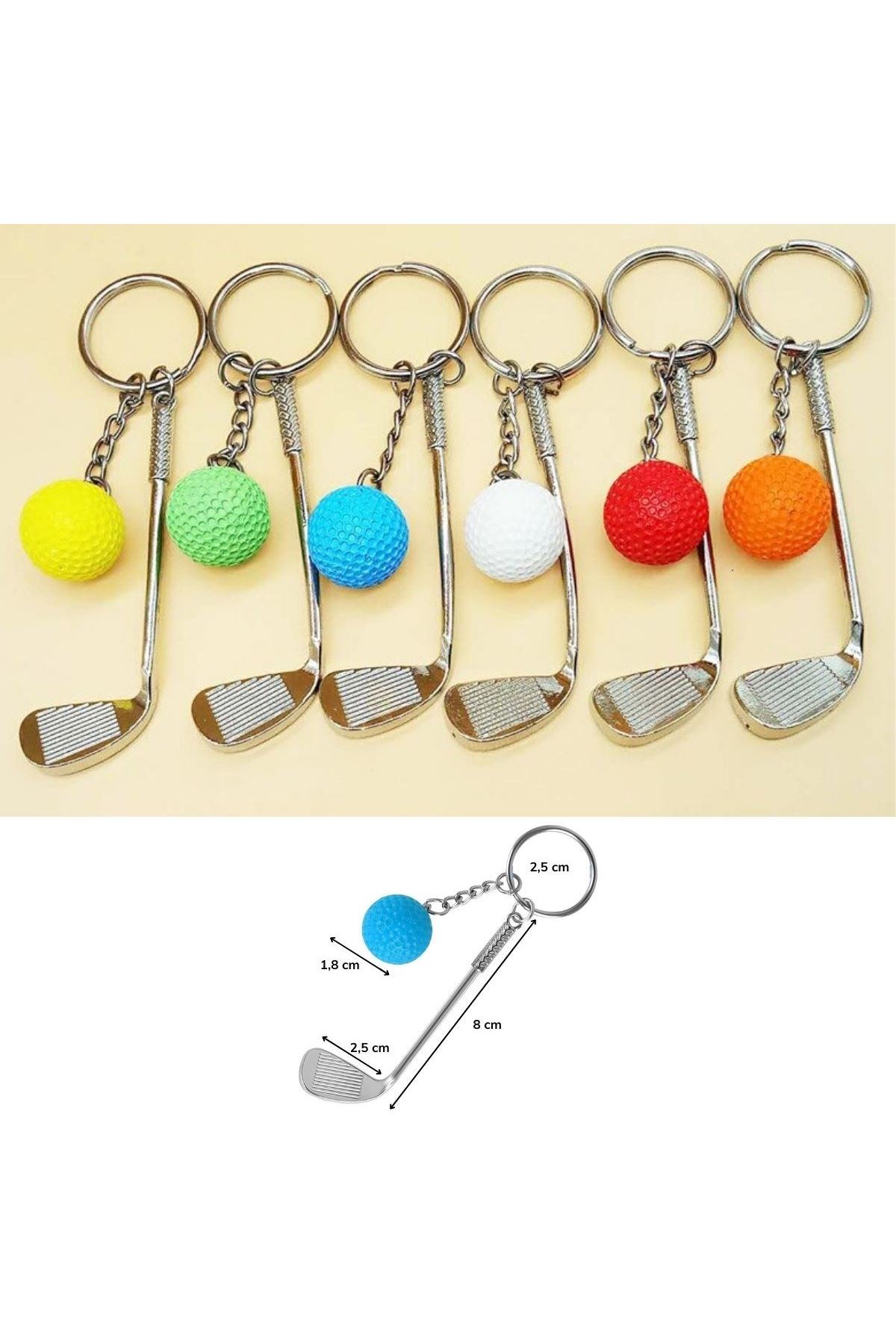 TBL Dekor® Gerçekçi Golf Tasarımlı Şık Anahtarlık Kolye Çanta Süsü Golf Keychain