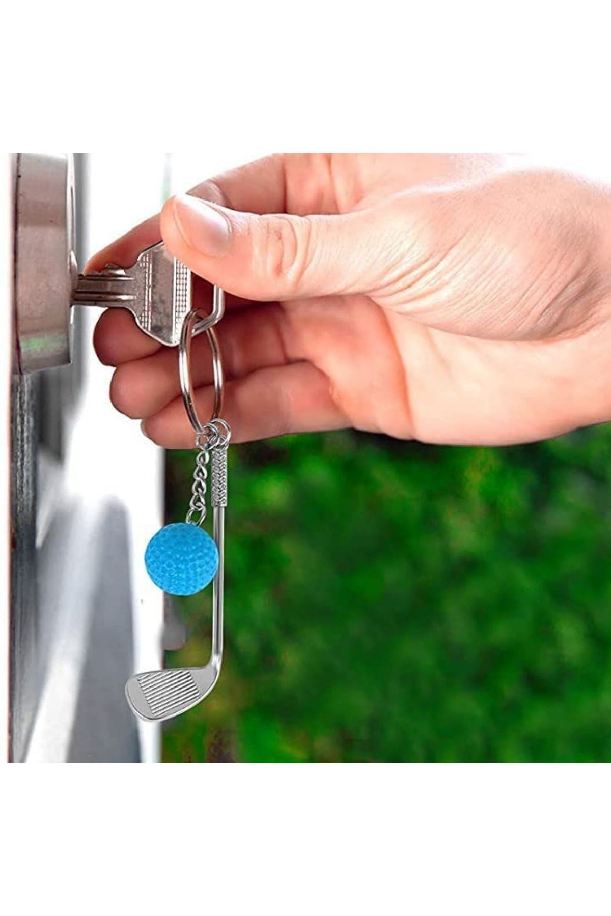 TBL Dekor® Gerçekçi Golf Tasarımlı Şık Anahtarlık Kolye Çanta Süsü Golf Keychain