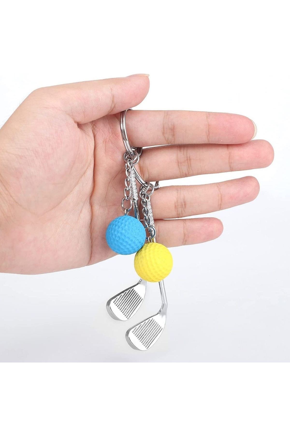 TBL Dekor® Gerçekçi Golf Tasarımlı Şık Anahtarlık Kolye Çanta Süsü Golf Keychain