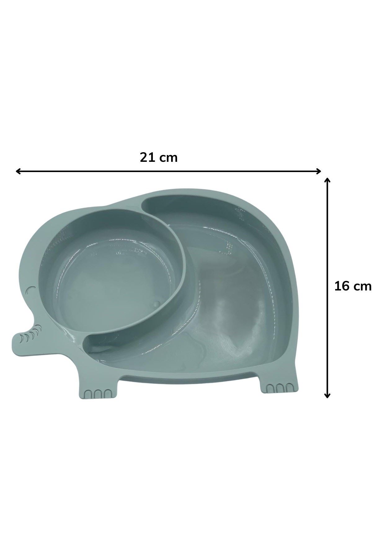 TBL Dekor® Bebek ve Çocuk için Sevimli Fil Model Desenli Yemek Bebek Mama Kabı Bölmeli Tabak