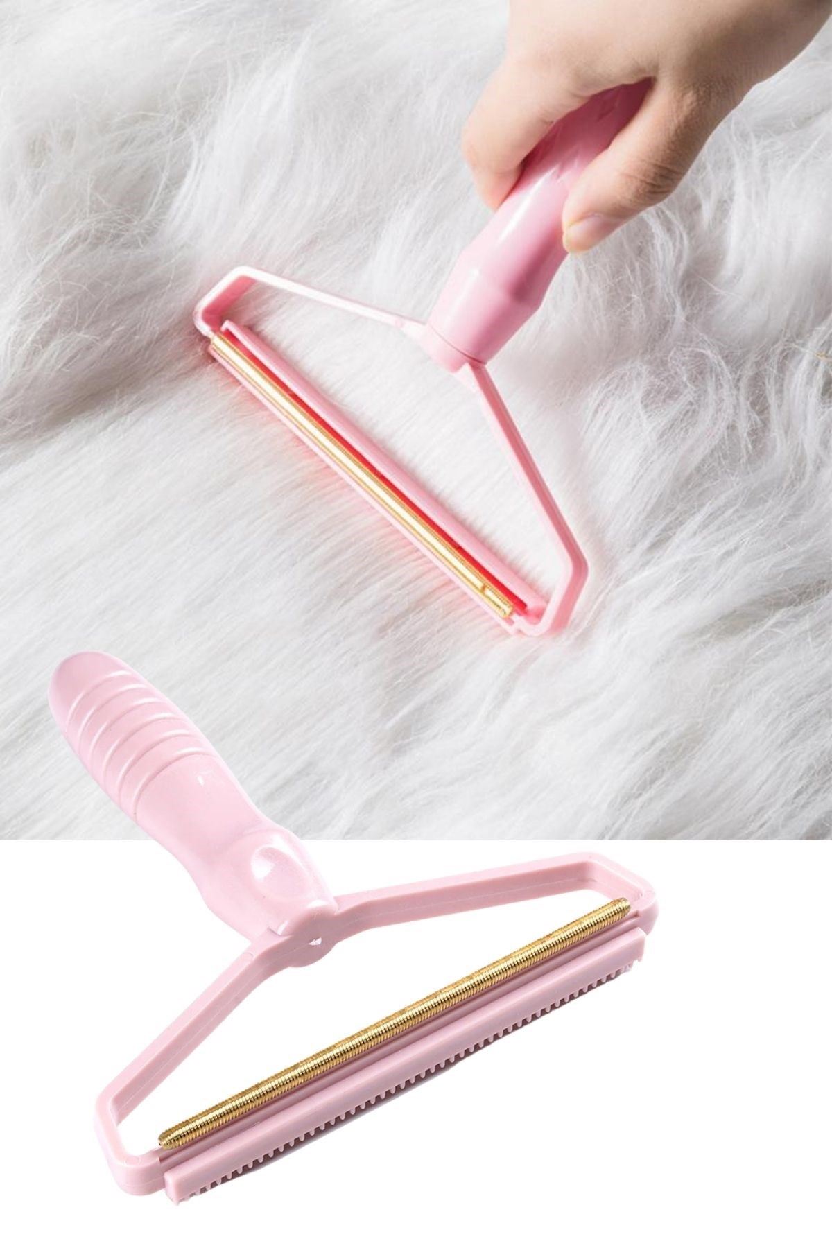 TBL Dekor® Çift Taraflı Elbise Kazak Plastik Kumaş Tüy Alma ve Tiftik Temizleyici Toplayıcı Taşınabilir