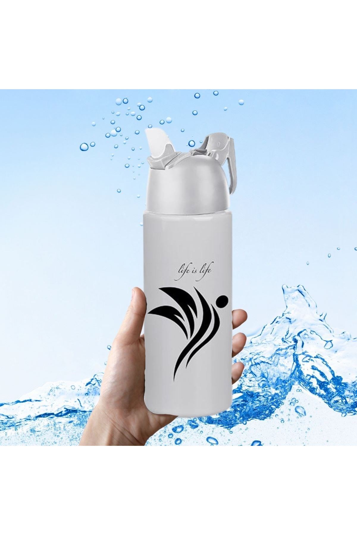 TBL Dekor® Kilitlenebilen Matara Güvenlikli Suluk Sporcu Matarası Spor Su Şişesi İçecek Şişesi 700ml