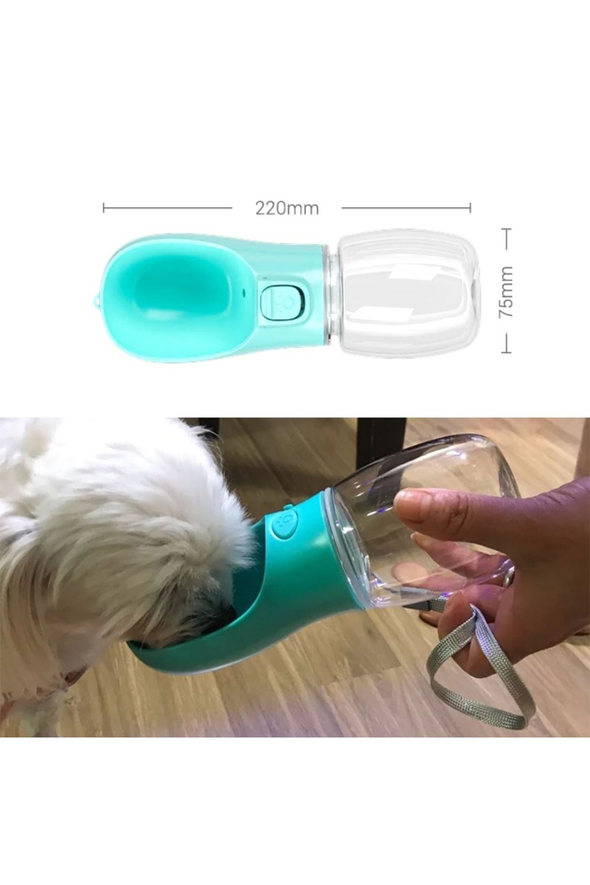 TBL Dekor® Taşınabilir Evcil Hayvan Suluğu Seyahat Kabı Kilitlenebilen Su Sızdırmaz Kap 350 ml