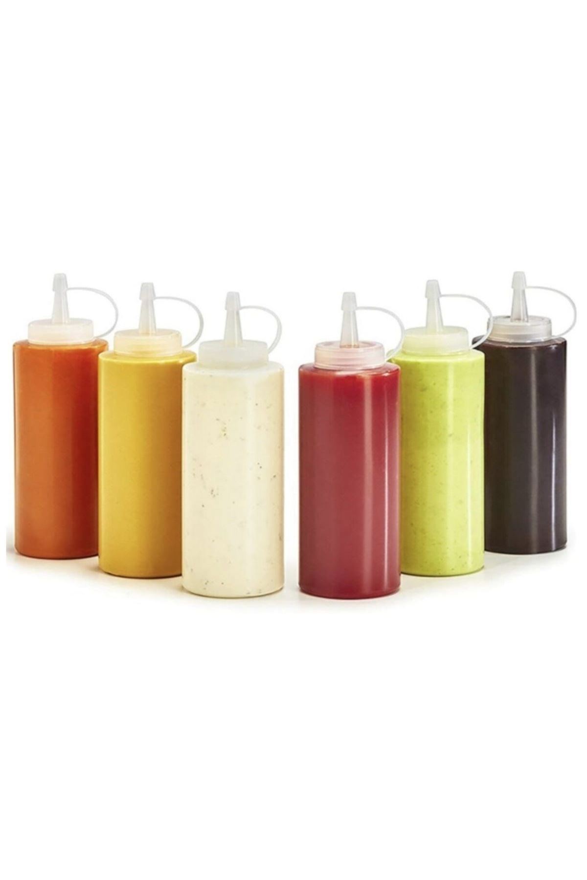 TBL Dekor® Şeffaf Kapaklı Sızdırmaz Yağlık Sosluk Şişesi Plastik Yağdanlık 400 ml AP-9028