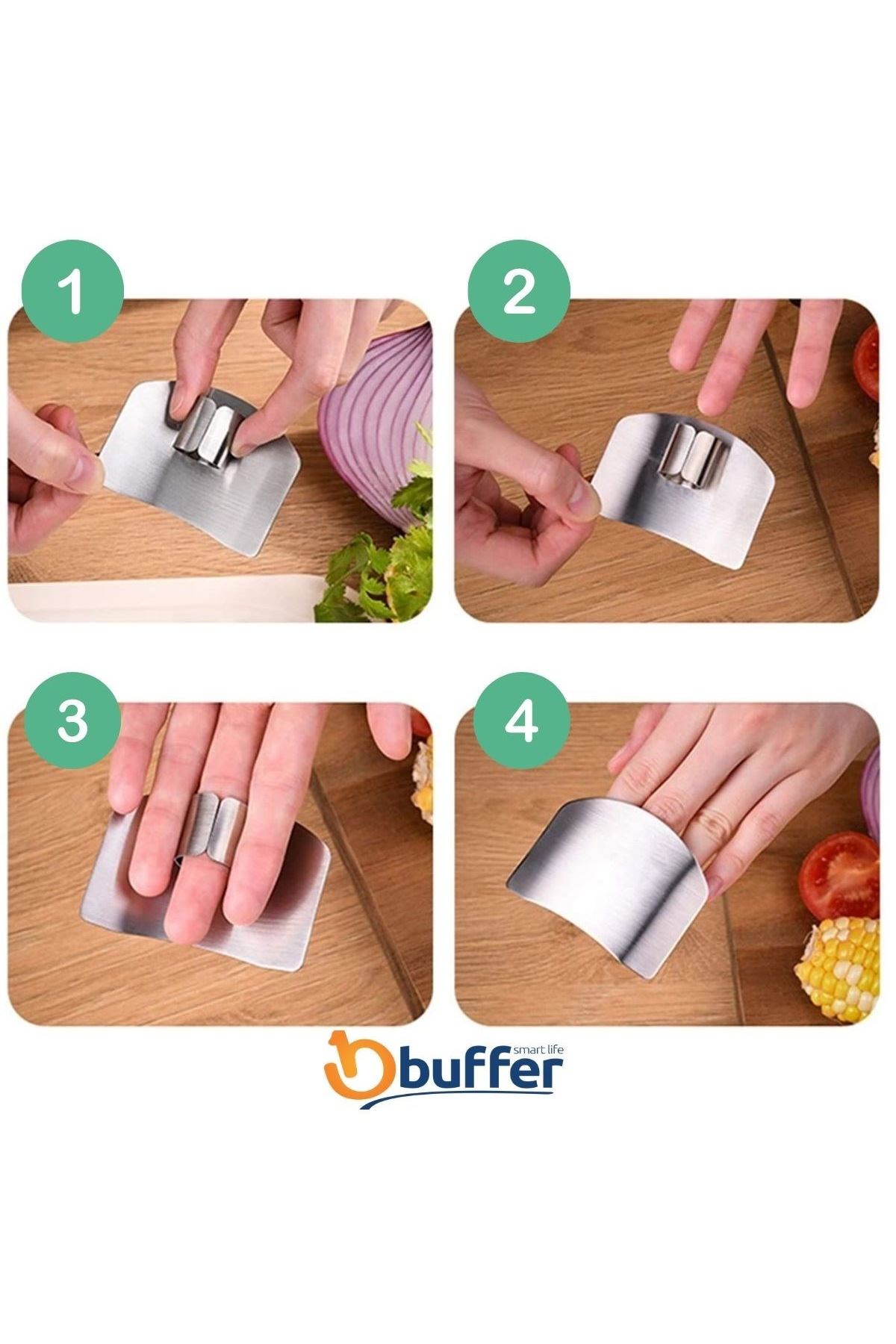 TBL Dekor® 2li Metal Parmak Koruyucu Hızlı ve Güvenli Kesme Paslanmaz Çelik Koruyucu Aparat