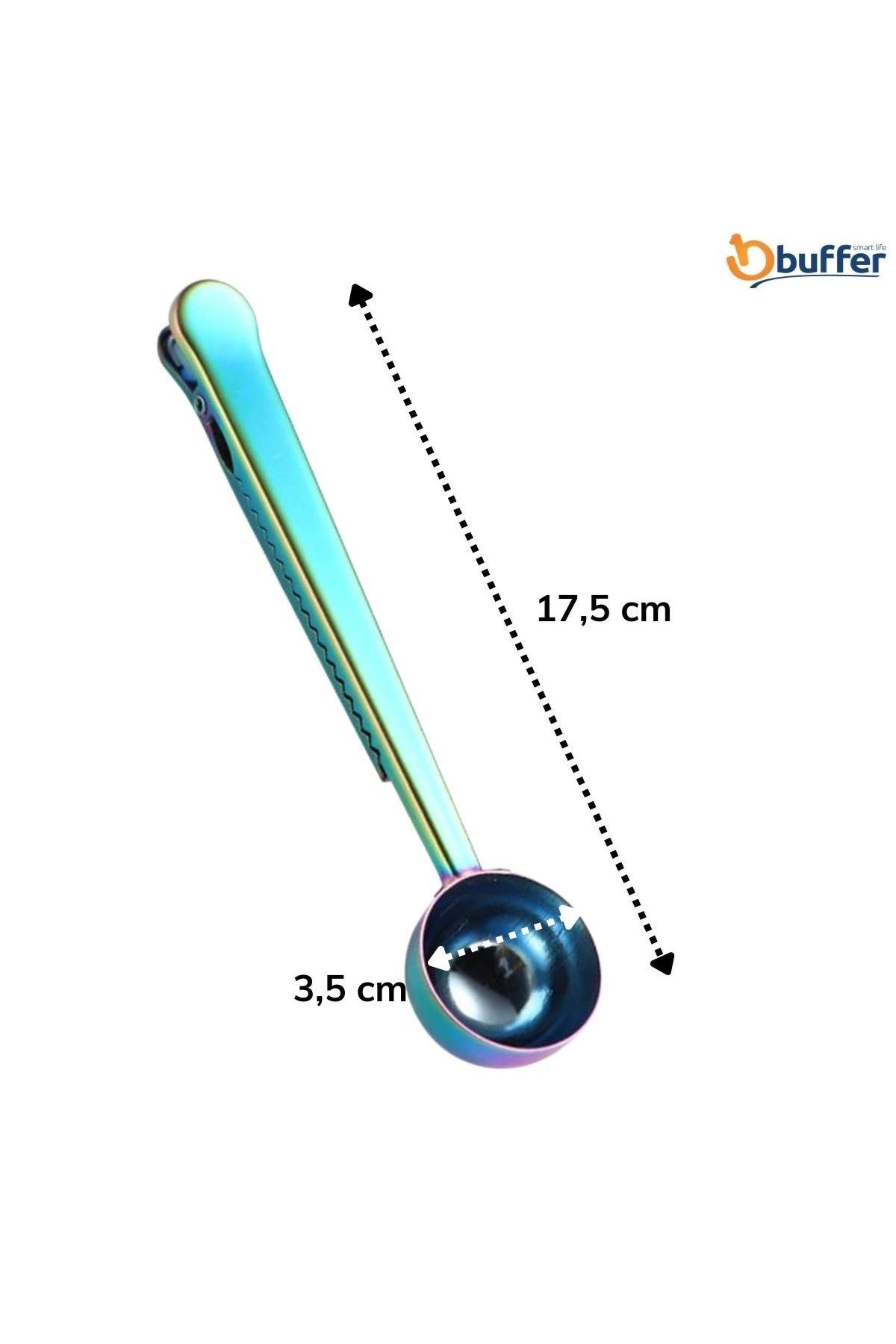 TBL Dekor® Mandallı Kahve Ölçü Kaşığı Renkli Çok Fonksiyonlu Paslanmaz Çelik Kaşık