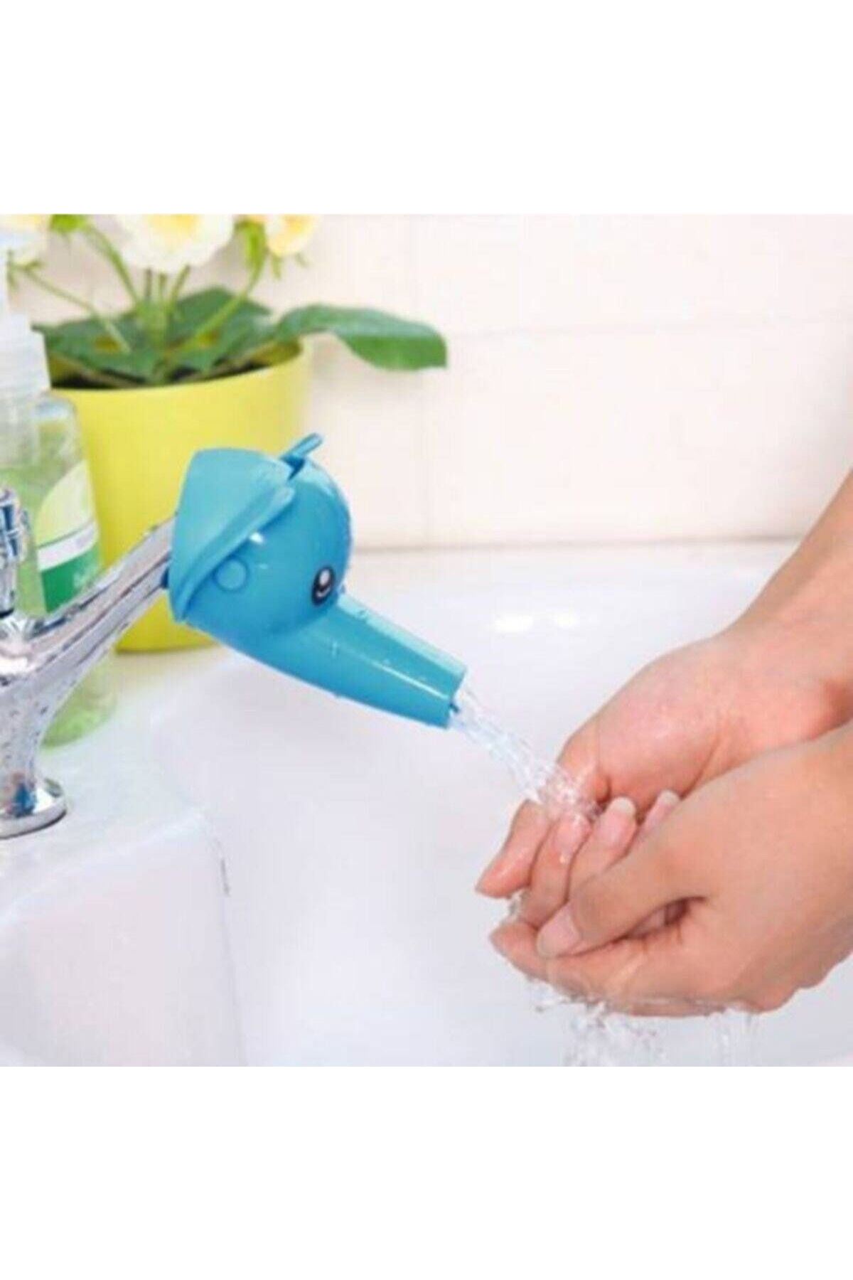 TBL Dekor® Çocuklar İçin Eğitici ve Güvenli Musluk Uzatıcı Genişletici Başlık Aparatı Fil Figürlü