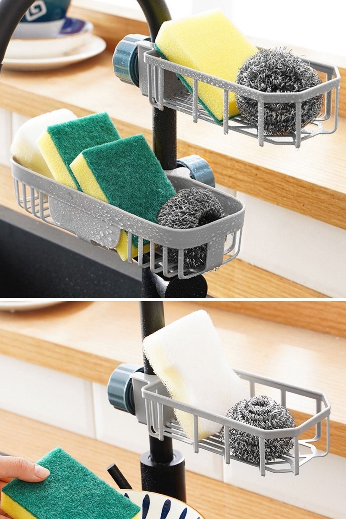 TBL Dekor® Musluk Kenarı Plastik Süngerlik Sabunluk Mutfak Düzenleyici Sünger Sabun Mutfak Organizeri