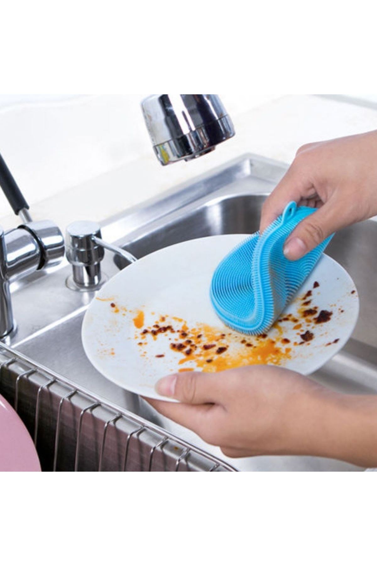 TBL Dekor® 2'li Kir Tutmaz Tırtıklı Yüzey Bulaşık Yıkama Pedi