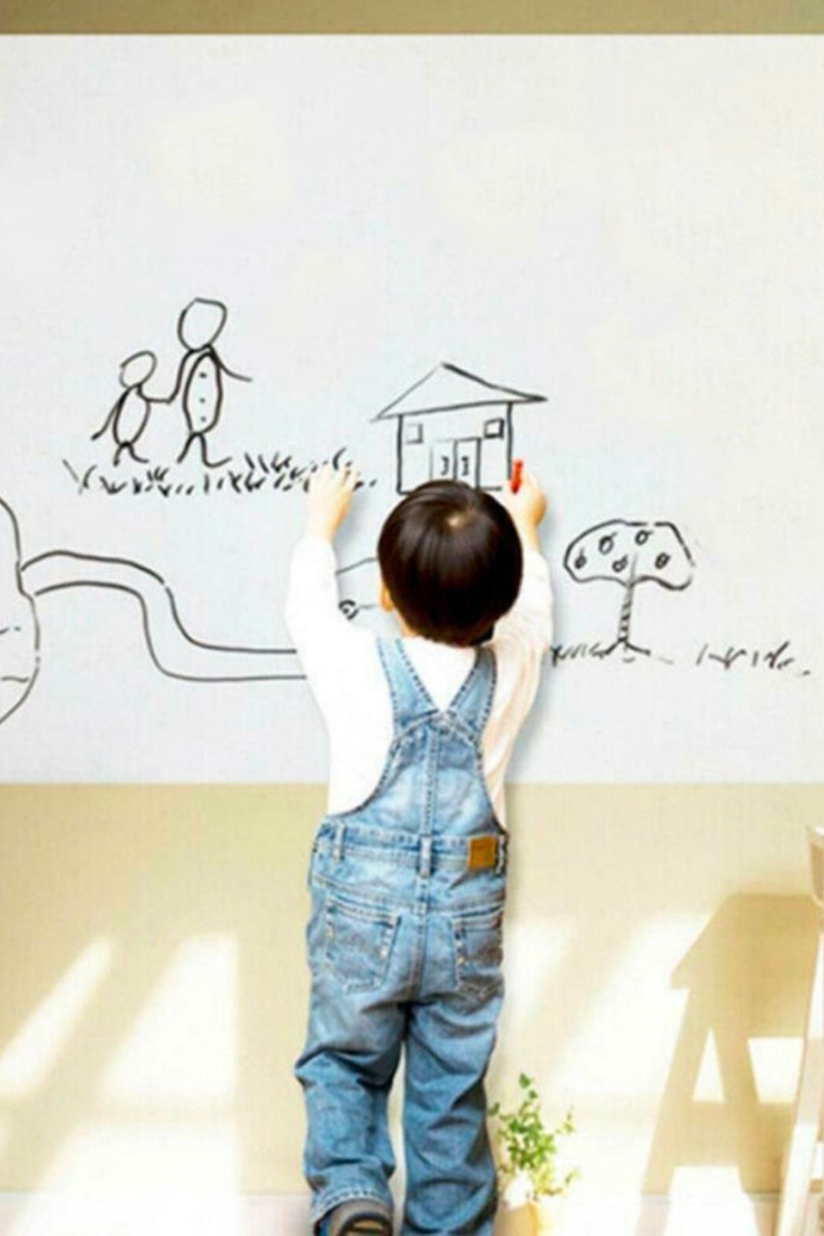 TBL Dekor® Silinebilir Kalemli Sticker  Duvara Yapışabilen Yazı Tahtası 60x100 cm