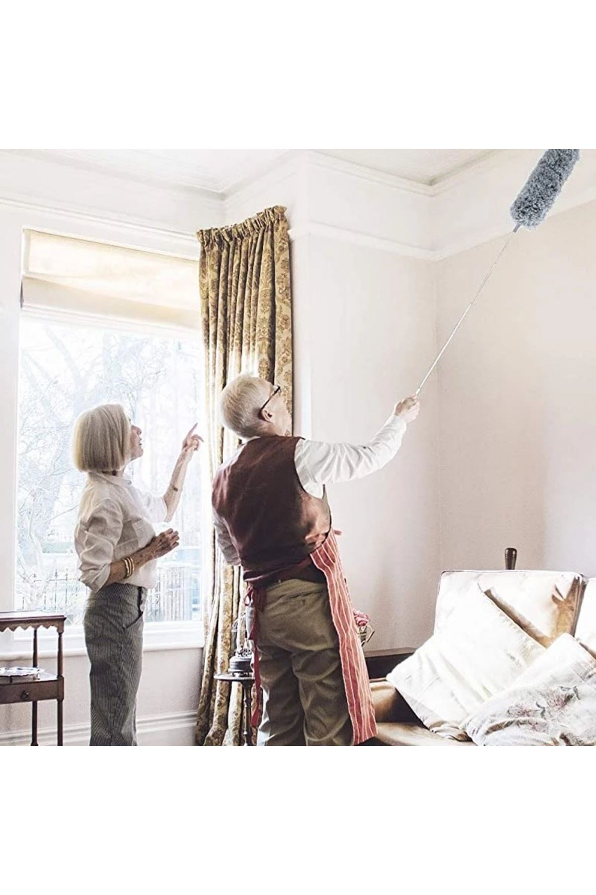 TBL Dekor® Teleskopik 3'lü Mop Toz Alma Püskülü Çok Fonksiyonlu Temizlik Seti