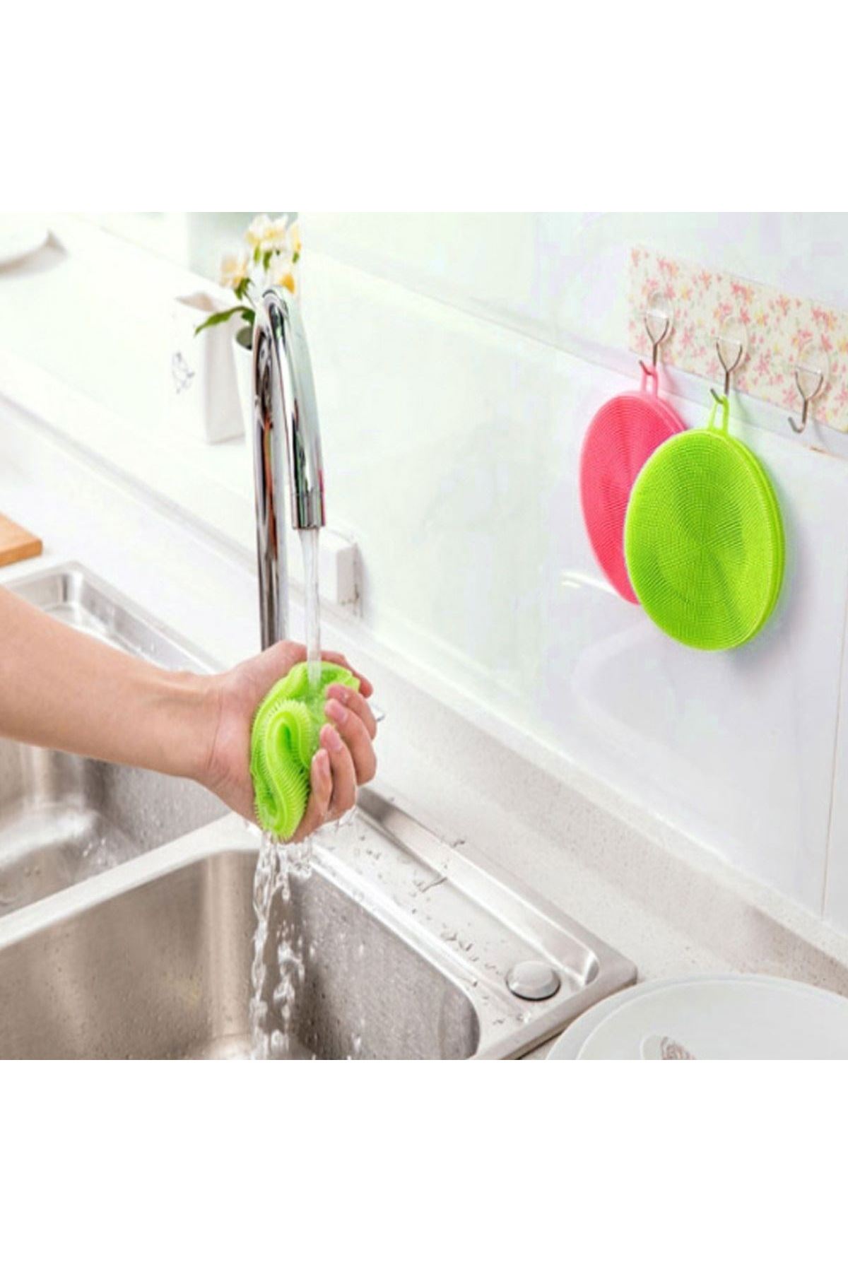 TBL Dekor® 2'li Kir Tutmaz Tırtıklı Yüzey Bulaşık Yıkama Pedi