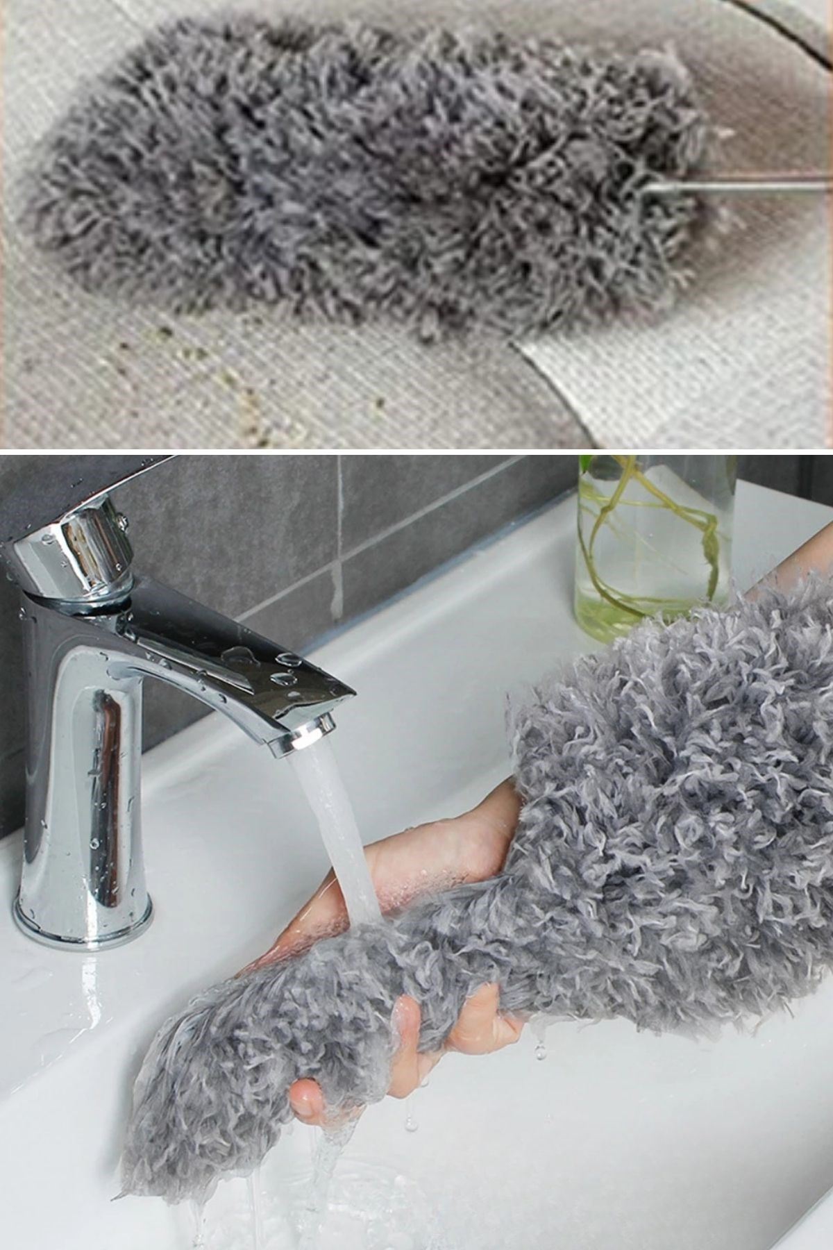 TBL Dekor® Teleskopik 3'lü Mop Toz Alma Püskülü Çok Fonksiyonlu Temizlik Seti