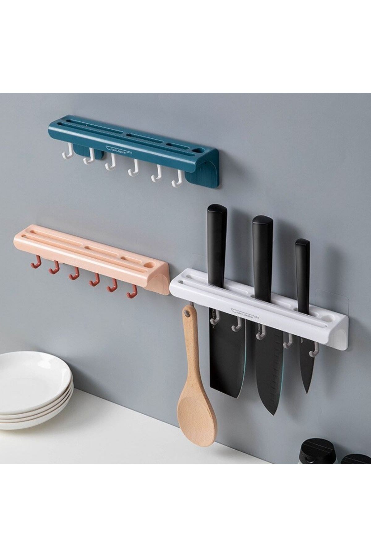 TBL Dekor® Pratik Çoklu Bıçak Askısı Mutfak Bıçak Düzenleyici Organizer Dayanıklı Bıçaklık