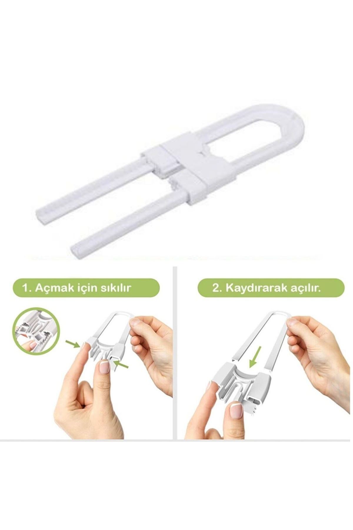 TBL Dekor® Bebek Çocuk Çekmece ve Dolap Koruma Raylı Güvenlik Sistemi Emniyet Kilidi