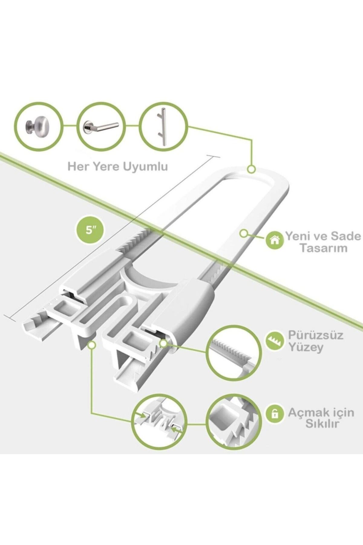 TBL Dekor® Bebek Çocuk Çekmece ve Dolap Koruma Raylı Güvenlik Sistemi Emniyet Kilidi