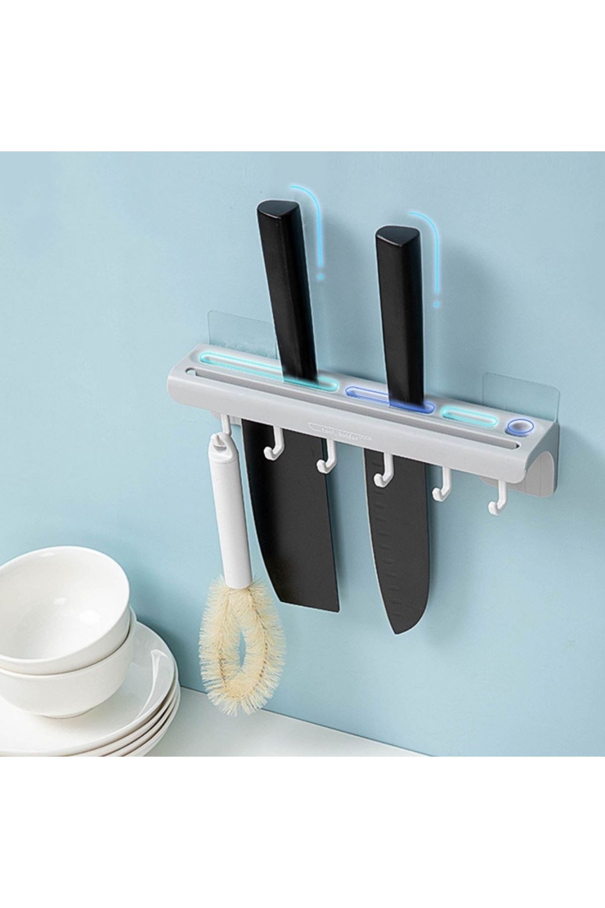 TBL Dekor® Pratik Çoklu Bıçak Askısı Mutfak Bıçak Düzenleyici Organizer Dayanıklı Bıçaklık