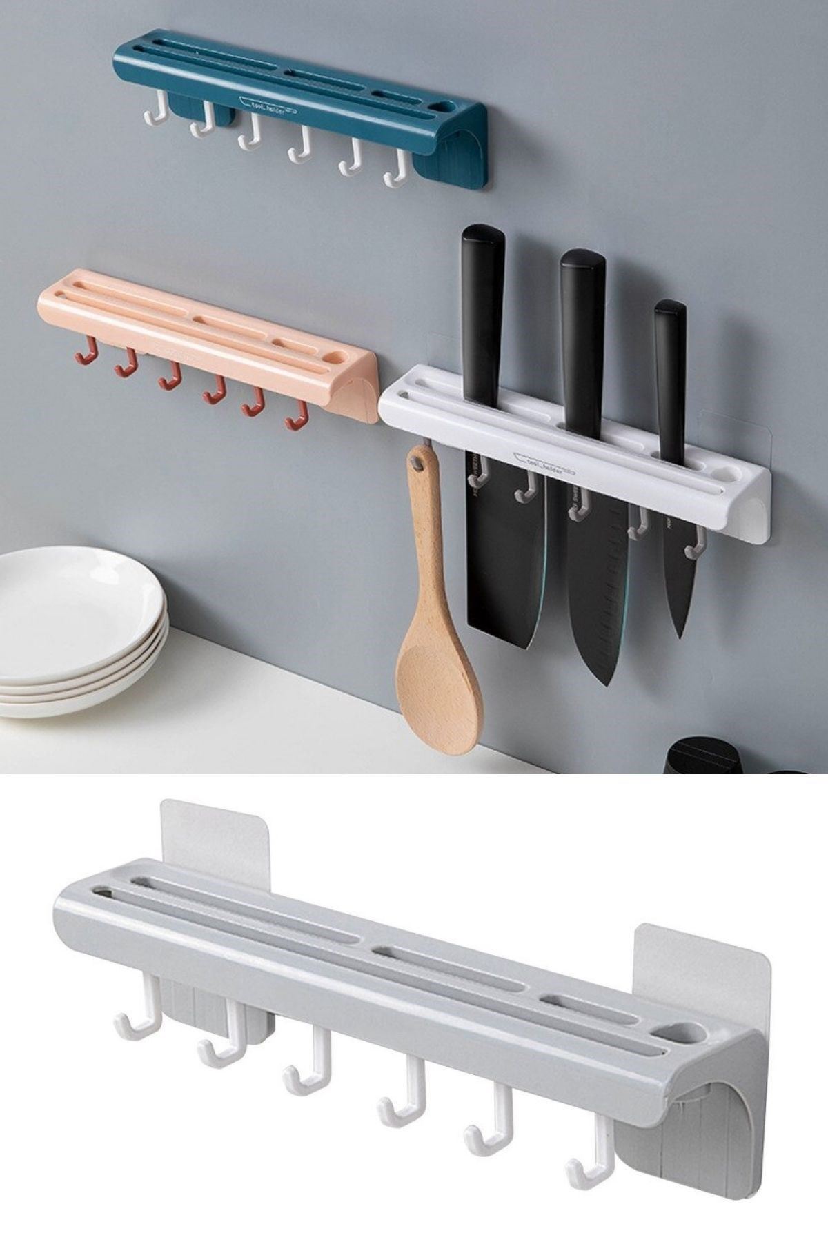 TBL Dekor® Pratik Çoklu Bıçak Askısı Mutfak Bıçak Düzenleyici Organizer Dayanıklı Bıçaklık