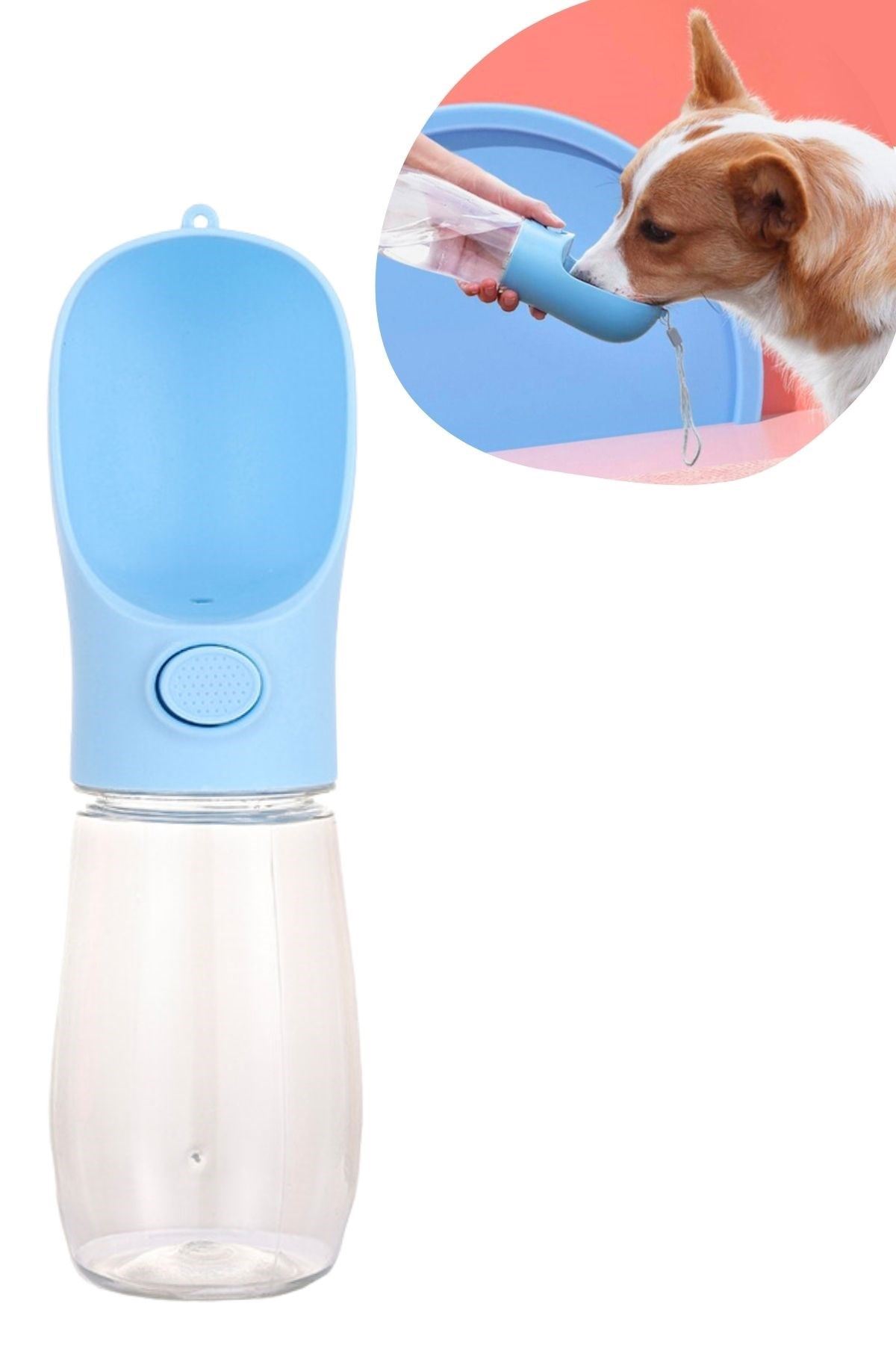 TBL Dekor® 450 ml Taşınabilir Butonlu Evcil Hayvan Suluğu