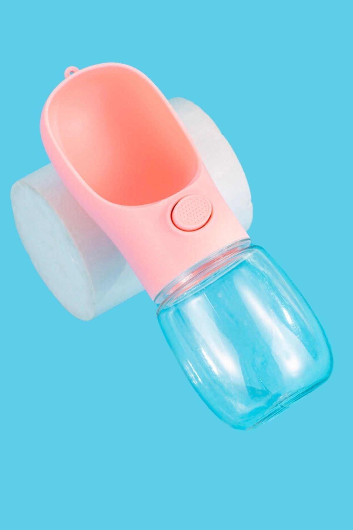 TBL Dekor® 450 ml Taşınabilir Butonlu Evcil Hayvan Suluğu