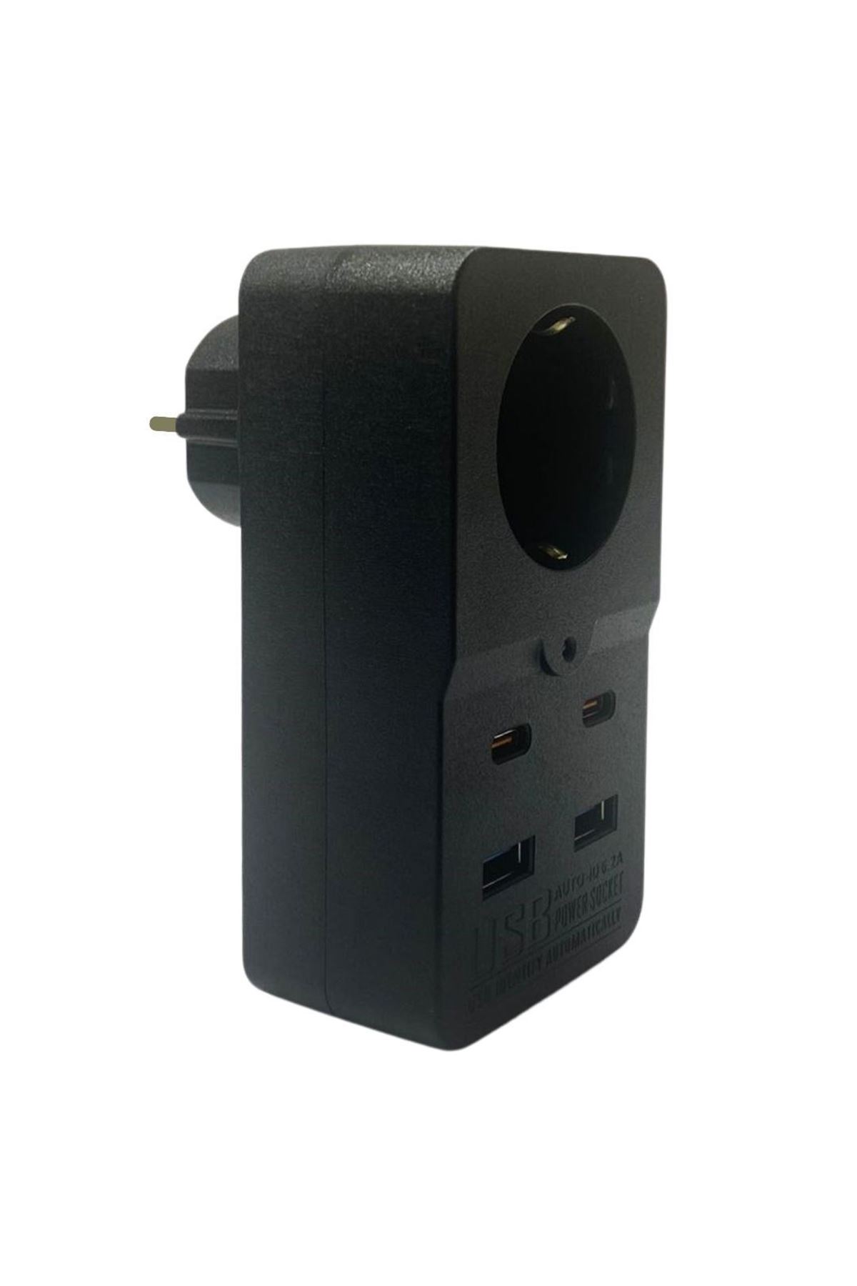 TBL Dekor® Isıya Dayanıklı Termal Akım Korumalı 1 Priz Girişli 2 USB Girişli 2 TYPE-C Girişli Pirz