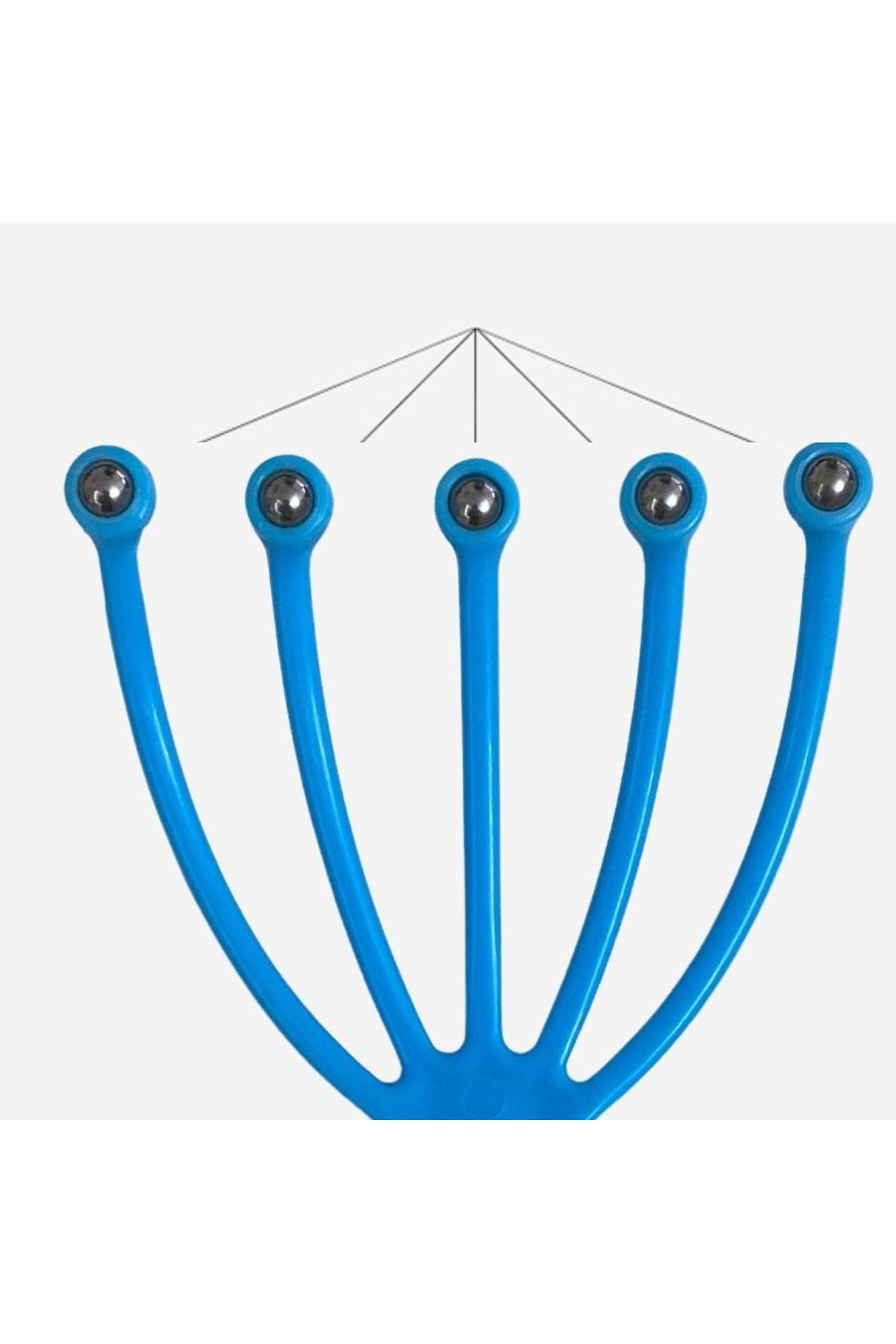 TBL Dekor® Çok Fonksiyonlu 5 Uçlu Bilyeli Baş Boyun Bacak Kol Masaj Alet Rahatlatıcı Kafa Masaj Aparatı