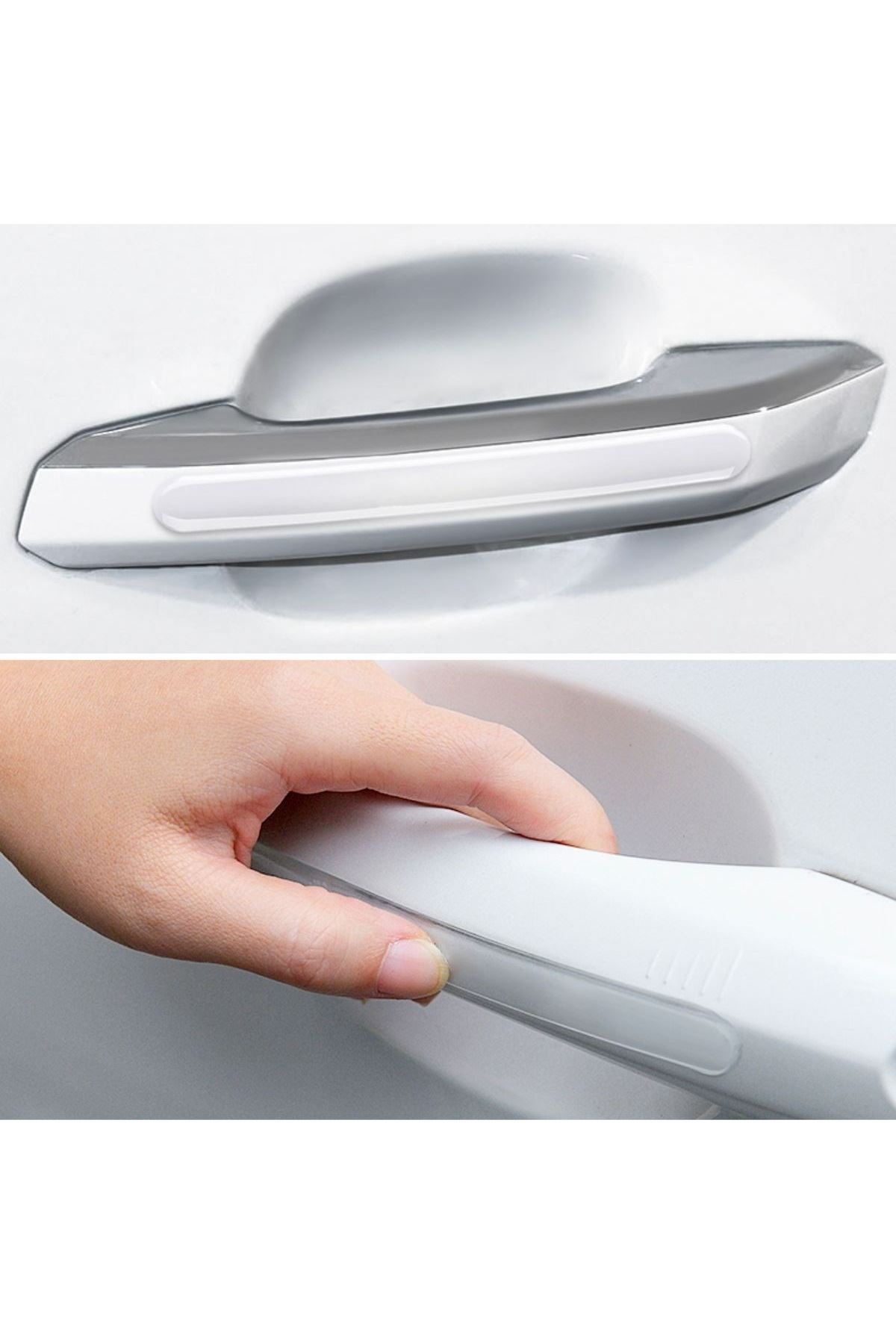 TBL Dekor® Oto Darbe Koruyucu Şeffaf Kendiliğinden Yapışkanlı Bantlar 4 Adet