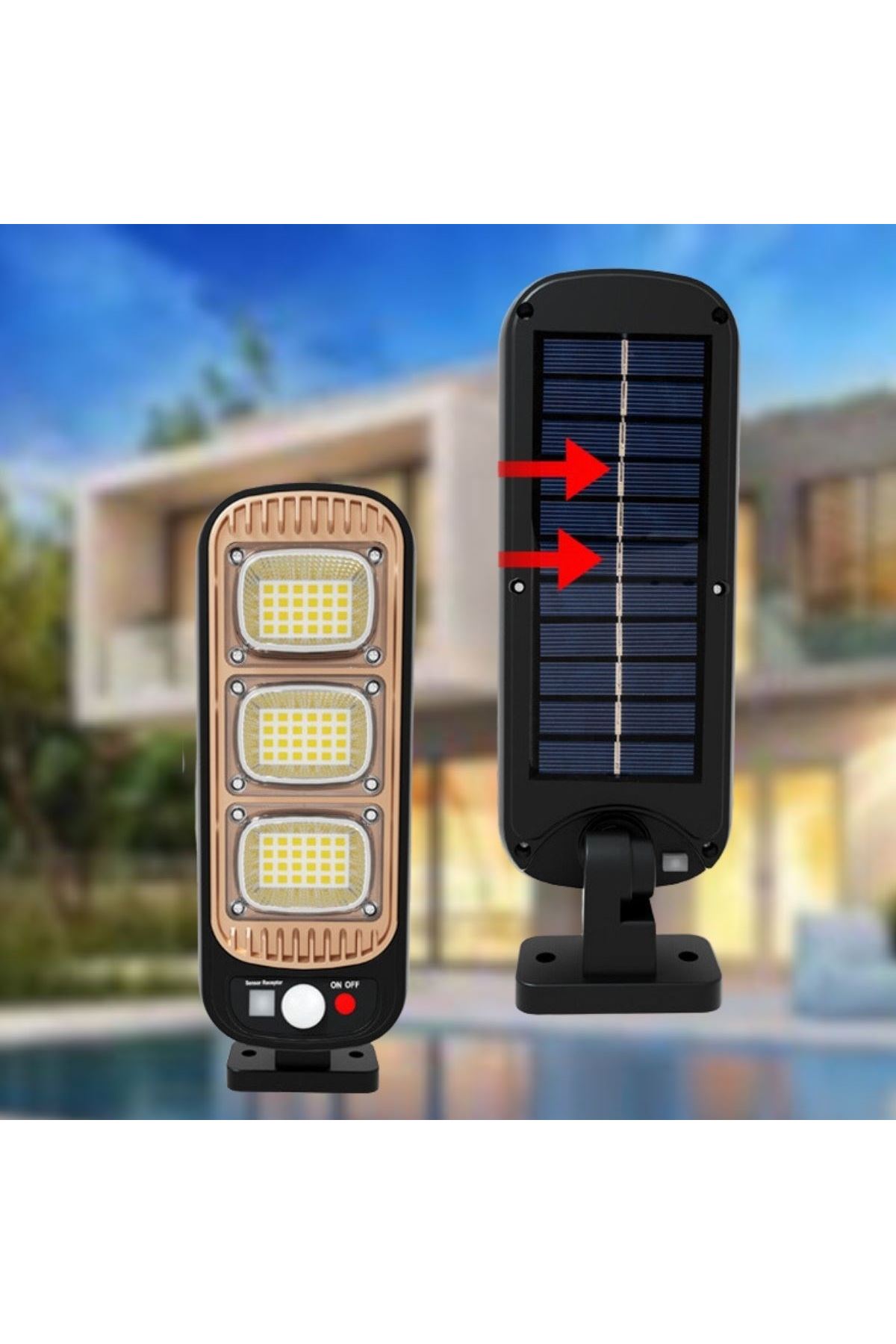 TBL Dekor® Sensörlü Güneş Enerjisi İle Şarj Olabilen Duvara Monte Solar Aydınlatma  GL-84069