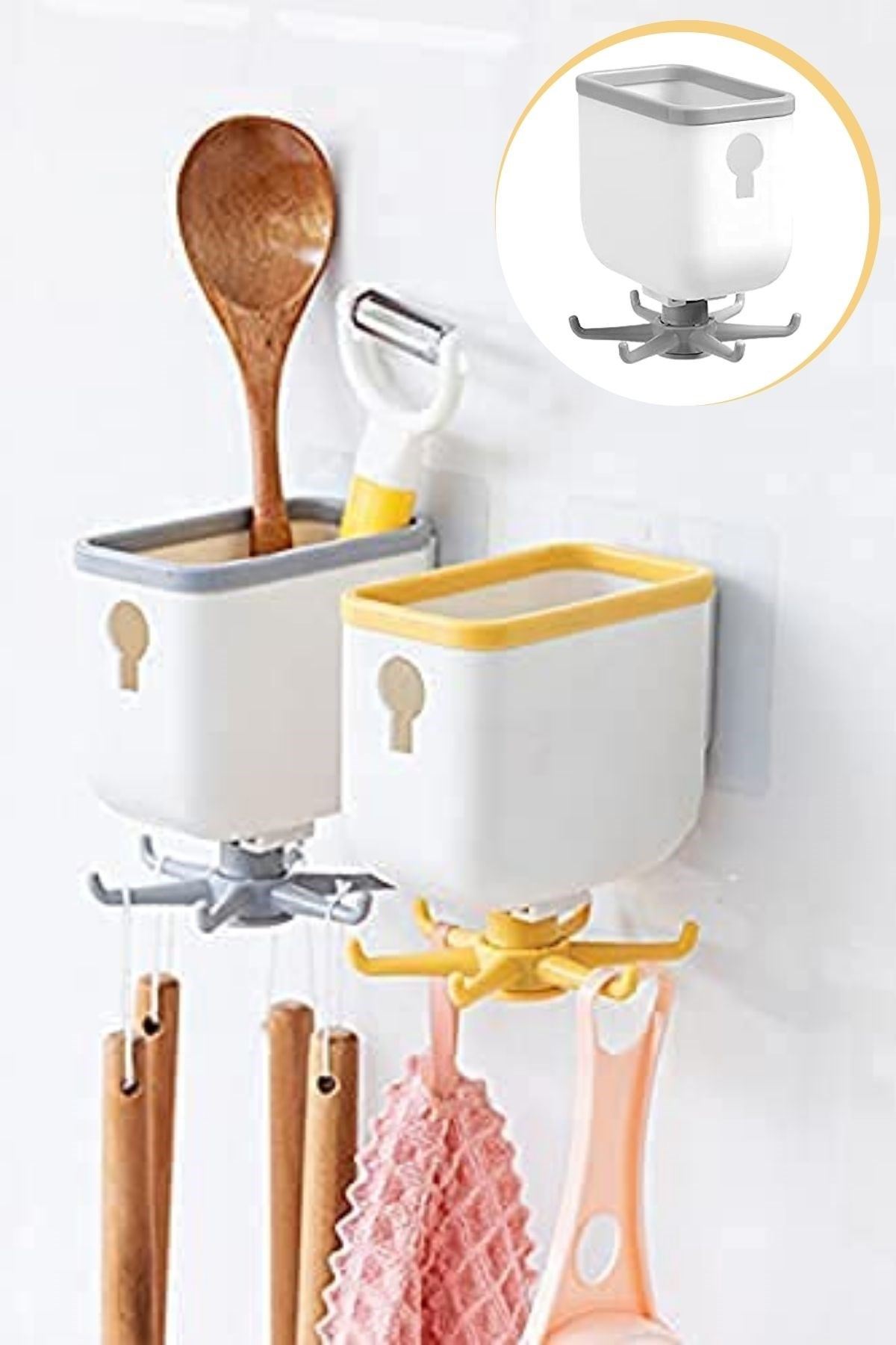 TBL Dekor® Pratik Mutfak Askılığı Organizatör Ve Mutfak Düzenleyici Çok Amaçlı Askı