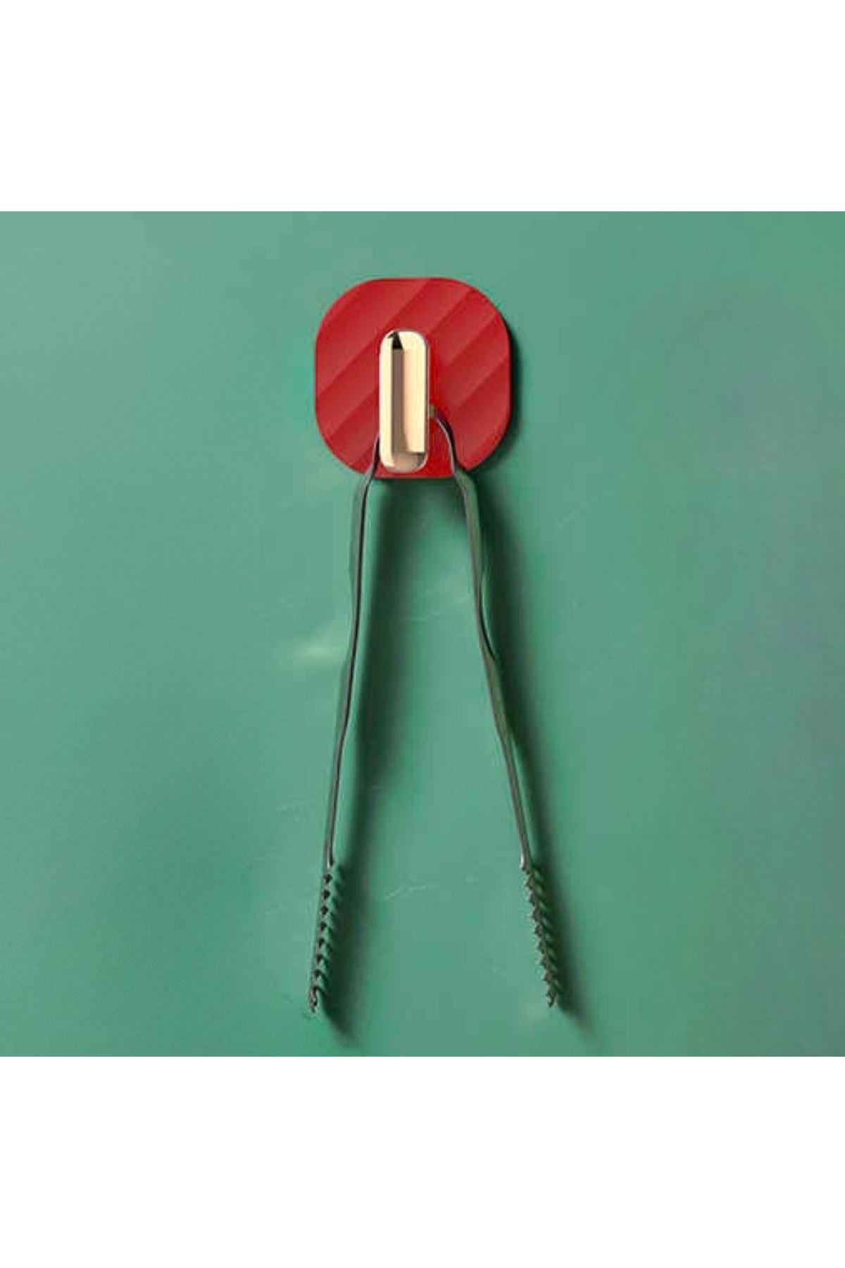 TBL Dekor® 2li Yapışkanlı Retro Askılık Dolap Kapak Kulpu Kırmızı