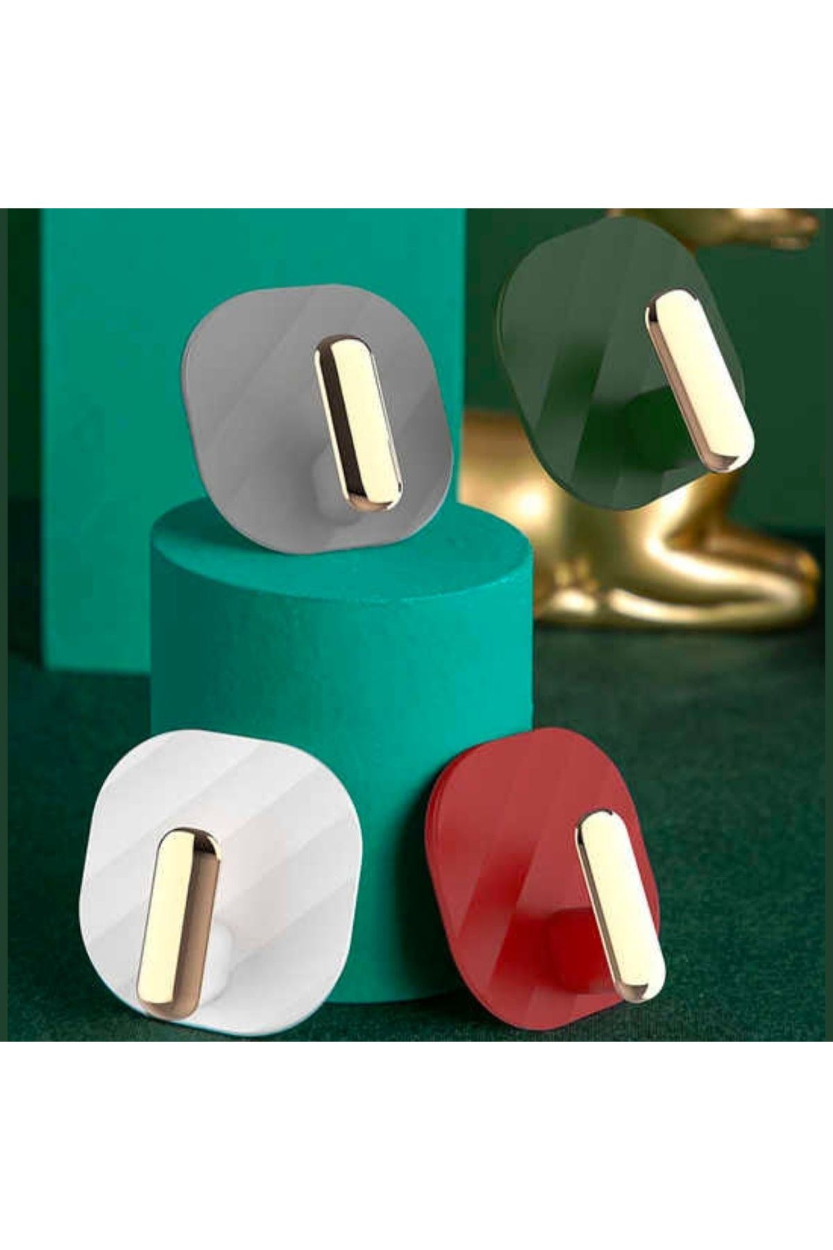 TBL Dekor® 2li Yapışkanlı Retro Askılık Dolap Kapak Kulpu Kırmızı