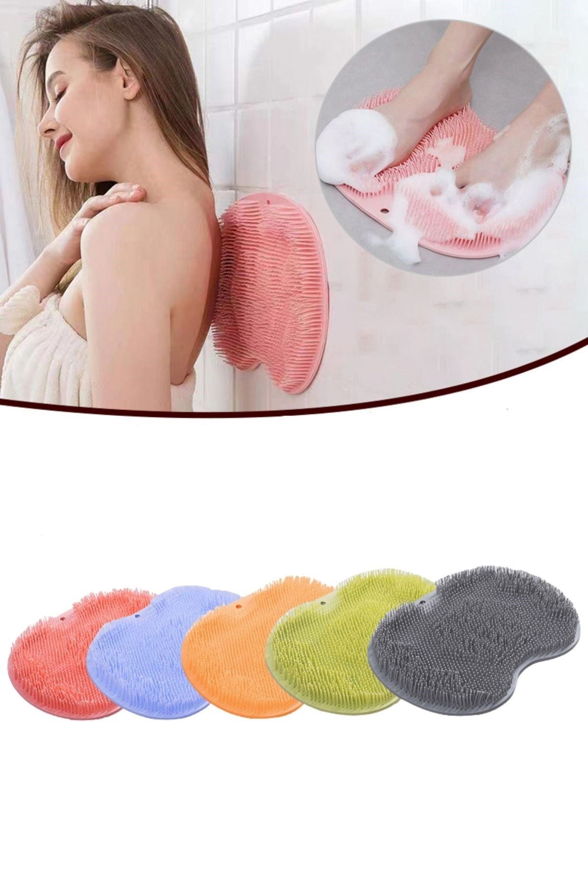 TBL Dekor Çok Amaçlı Esnek Yumuşak Banyo El Ayak Vücut Plastik Duş Matı Plastik Banyo Matı